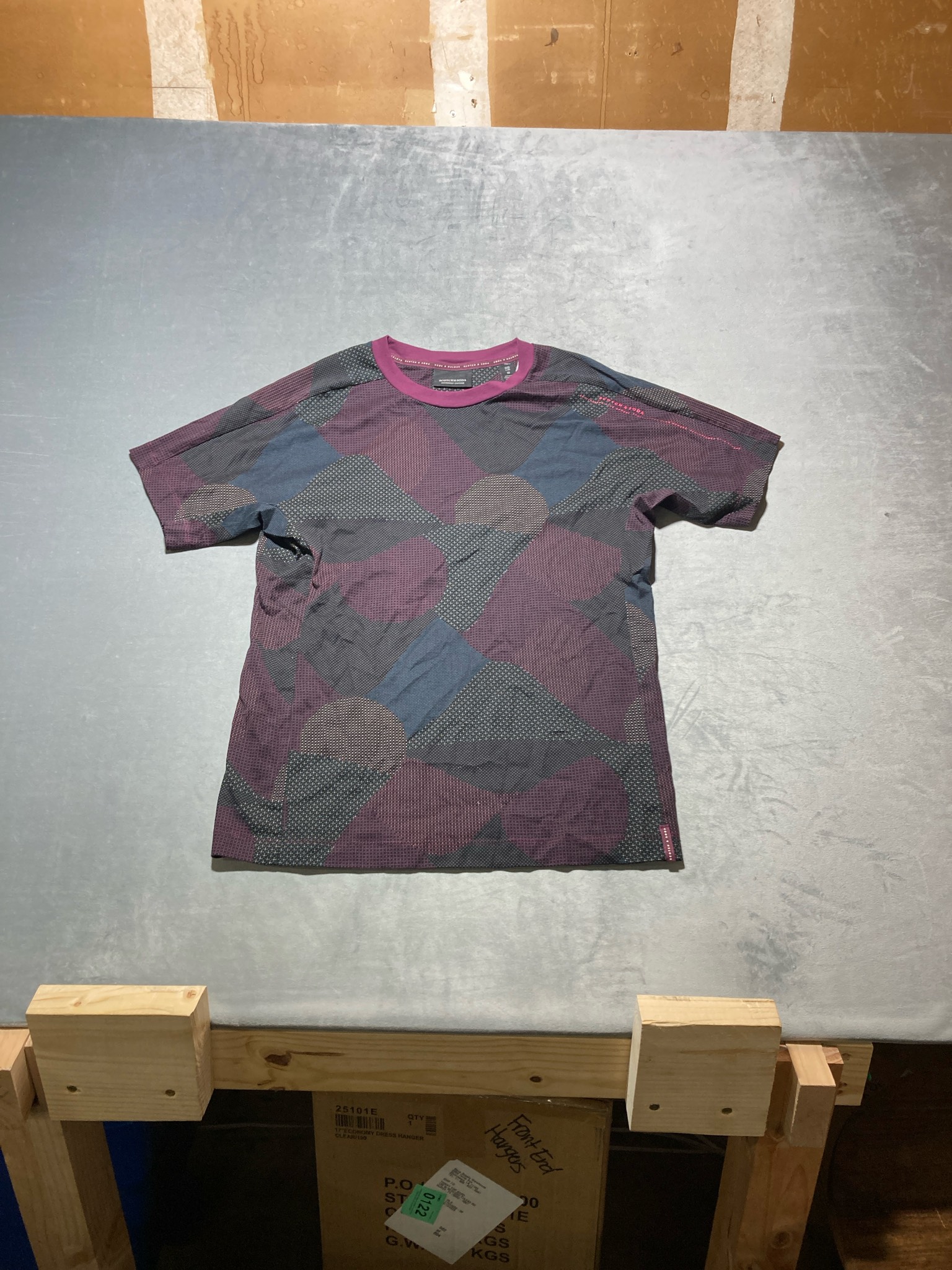 Scotch & Soda Purple Geometric Jersey T-Shirt Size M