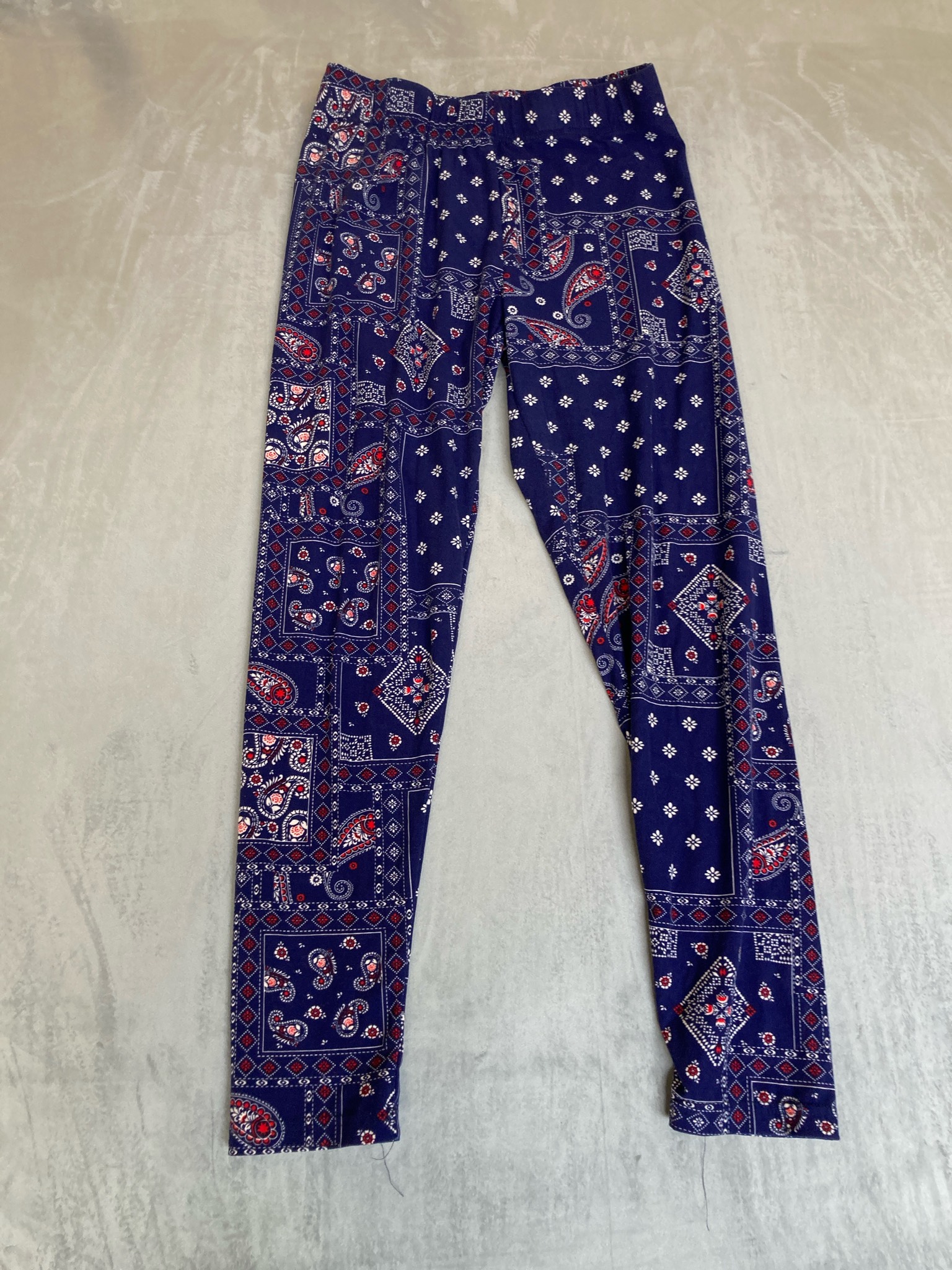 bobbiebrooks Navy Bandana Print Polyester-Blend Leggings