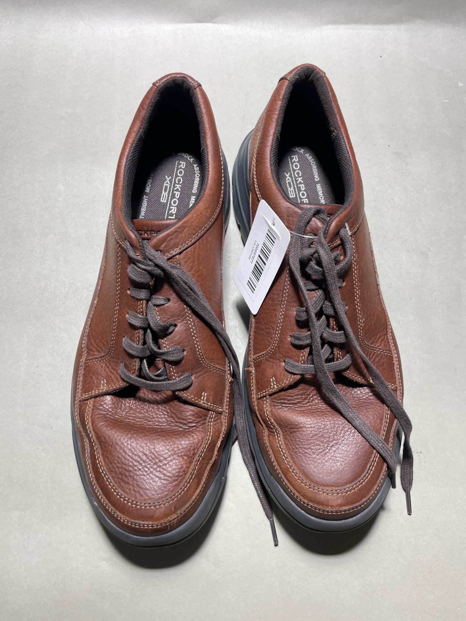 Rockport Brown Leather Lace-Up Shoes Size US 13