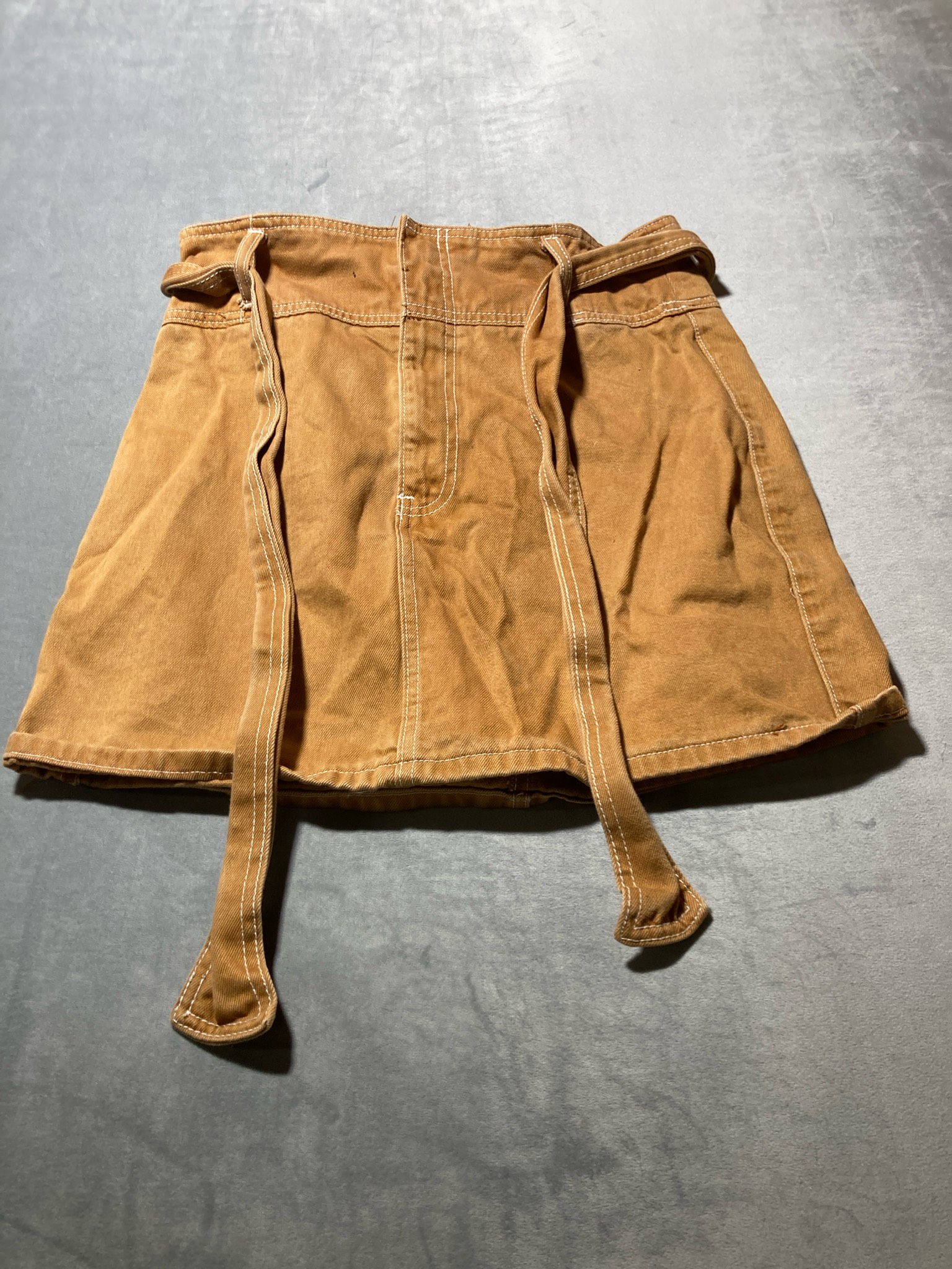 Forever 21 Camel Twill A-Line Skirt Size Large