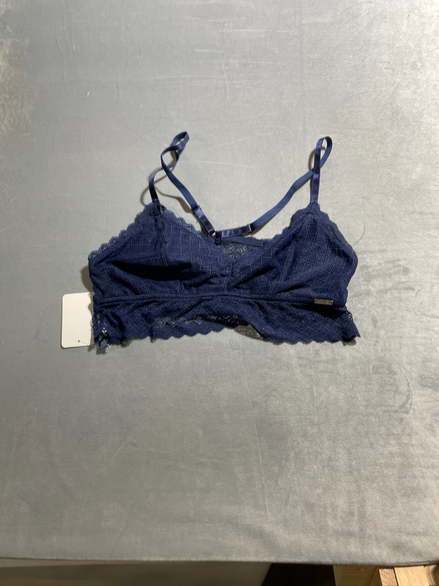 Nautica Navy Lace Bralette Size XL