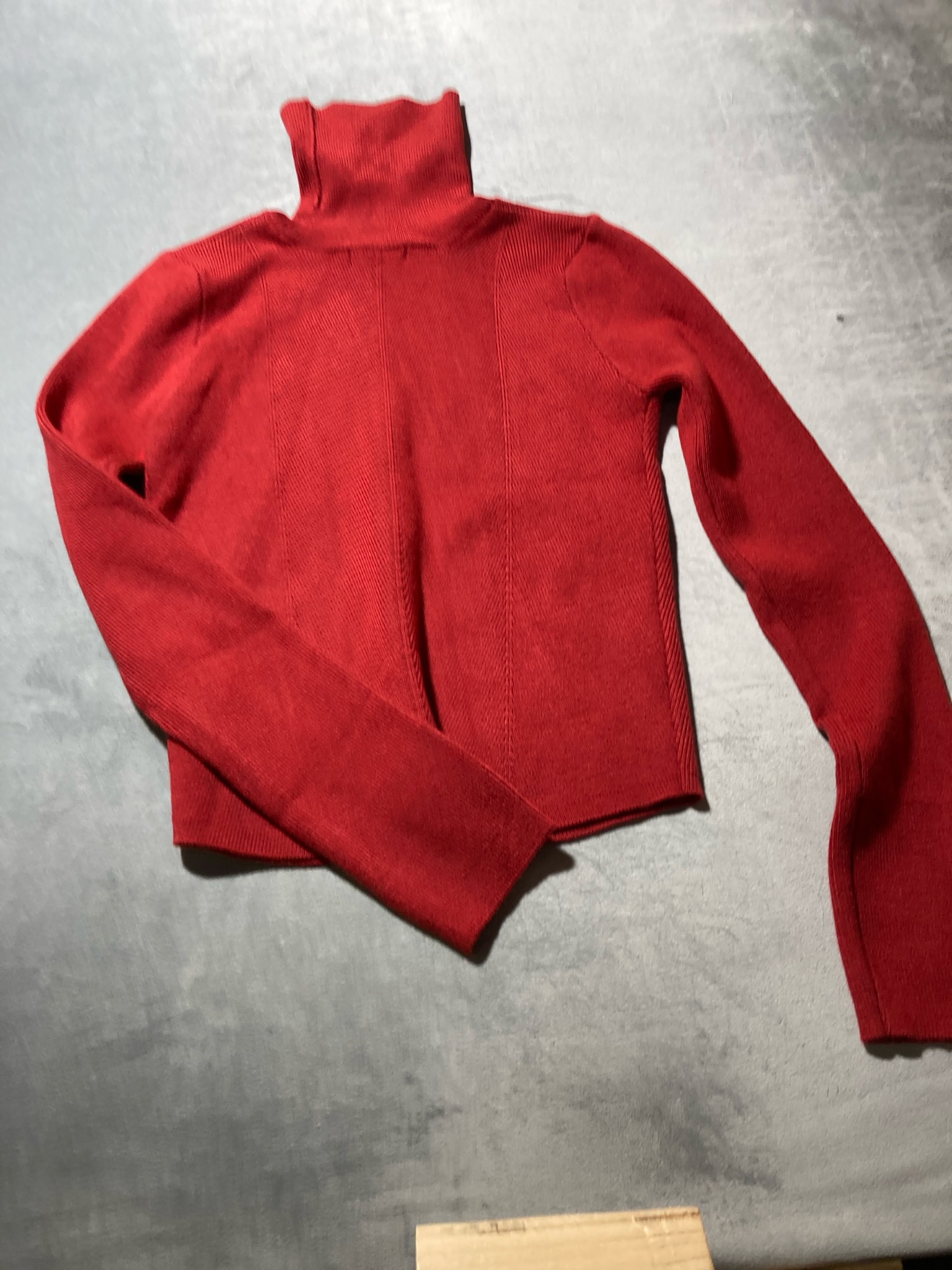 Forever 21 Red Ribbed Knit Turtleneck Sweater Size L