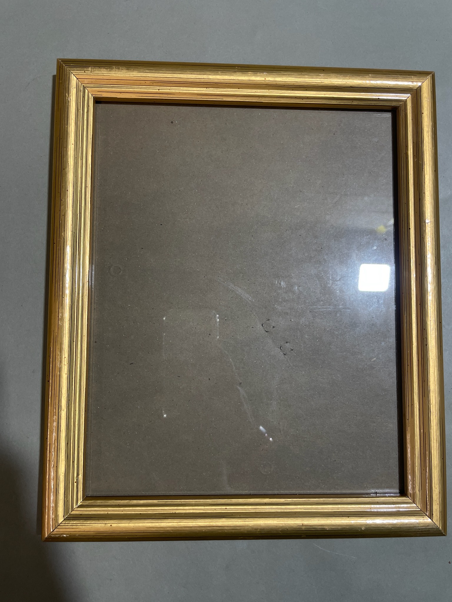 Gold Ribbed Picture Frame