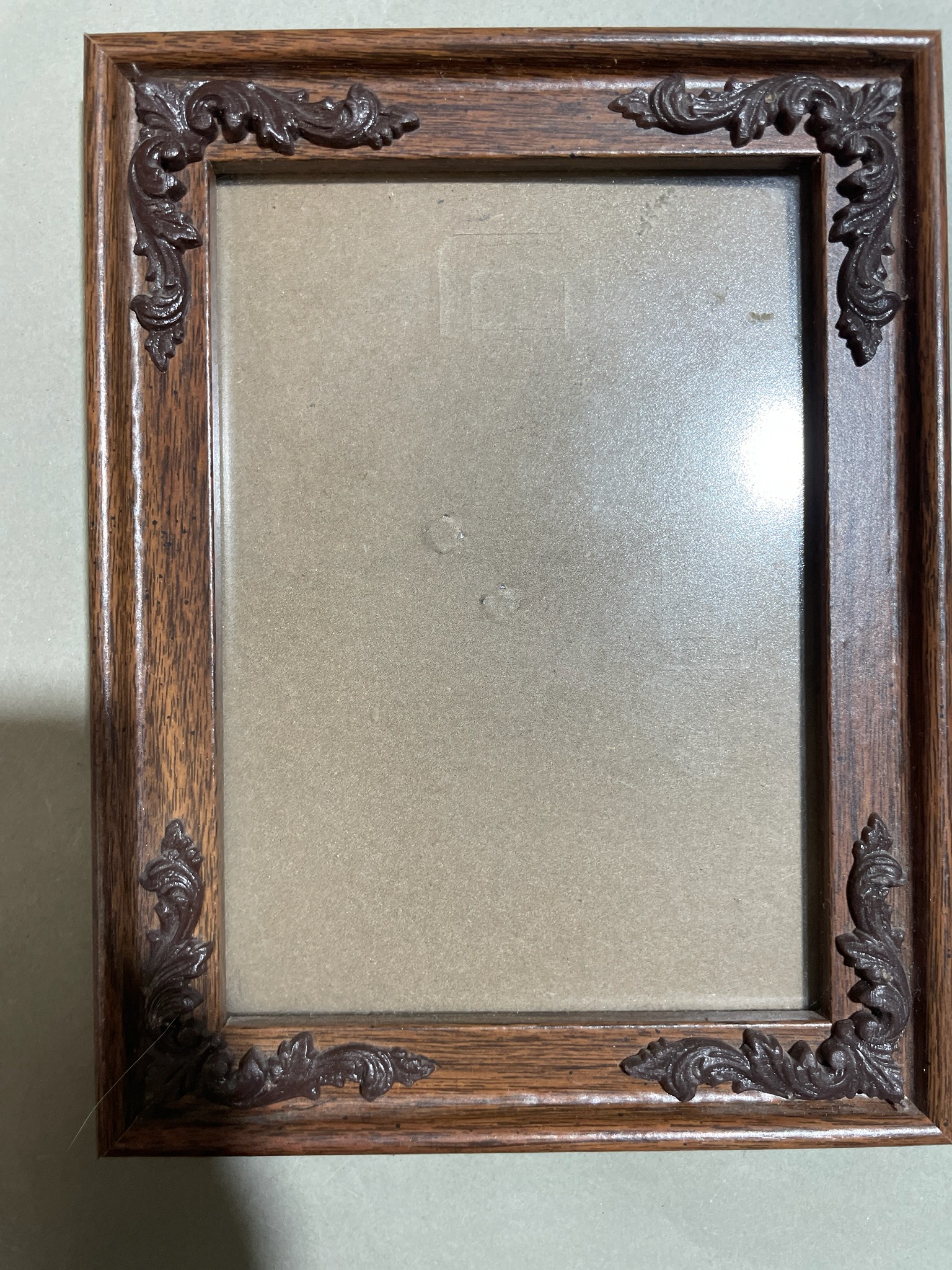 Medium Brown Ornate Wood Picture Frame