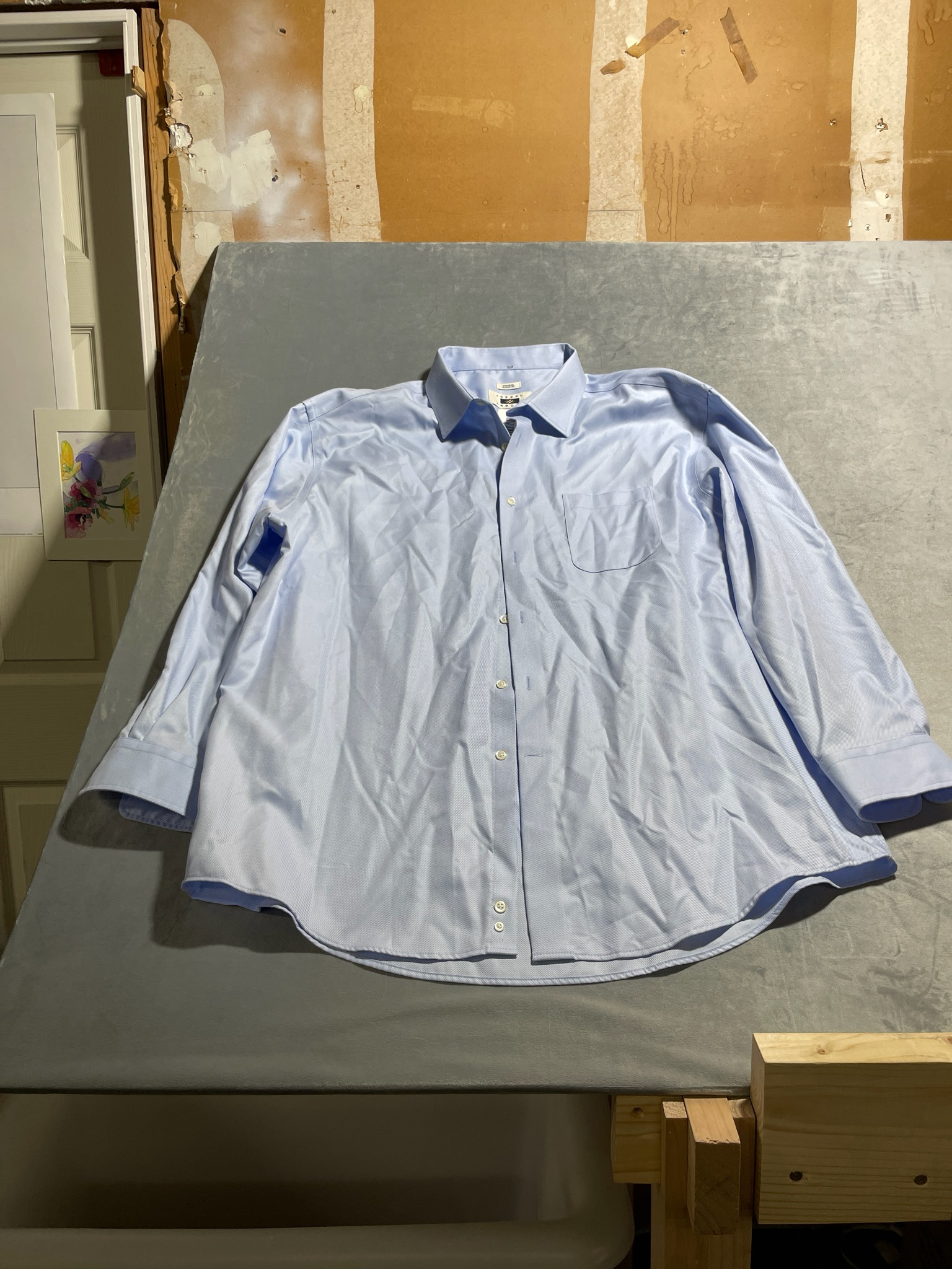 Joseph Abboud Light Blue Cotton Dress Shirt Size 18 (neck) 34/35 (sleeve)