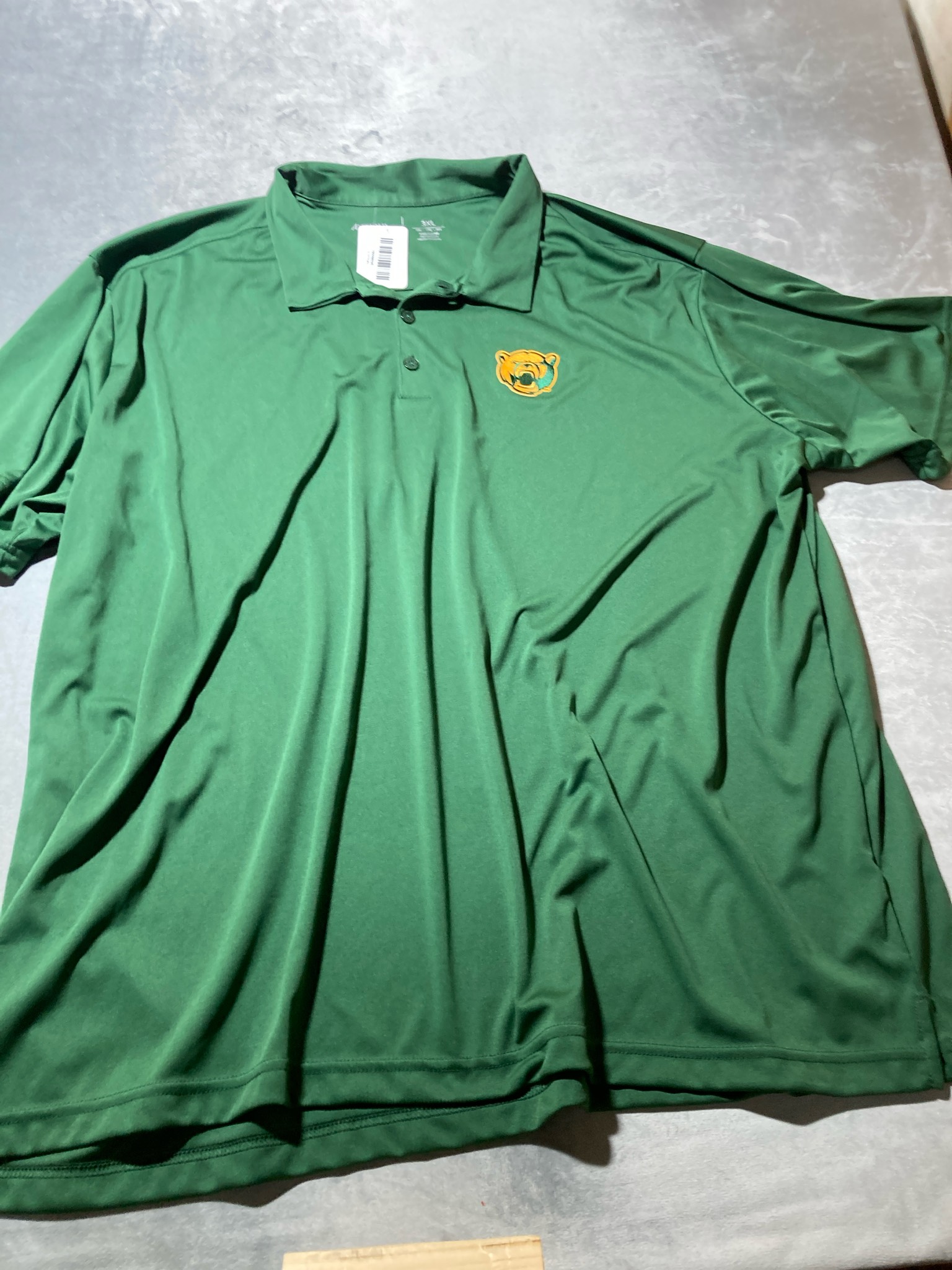 Antigua Green polyester polo shirt size 3XL