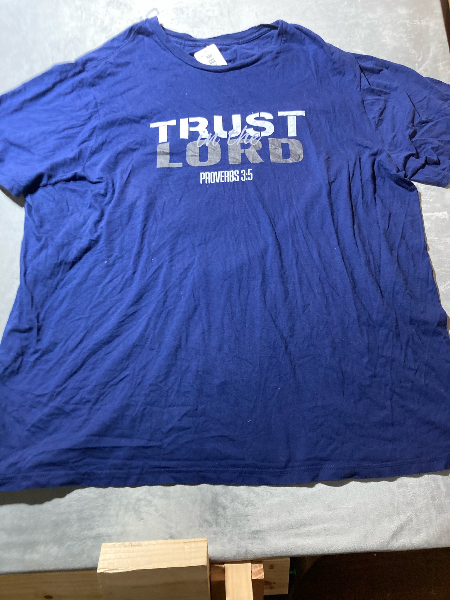 Blue cotton graphic t shirt size 3XL