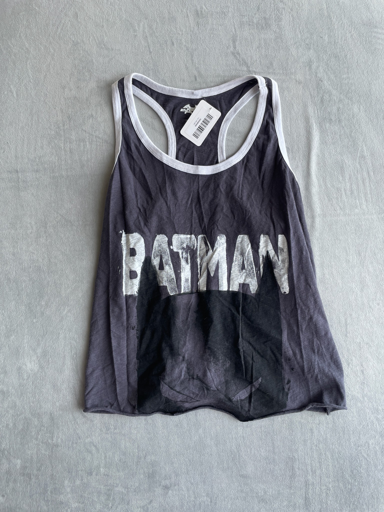 Batman Black Racerback Tank Top Size L