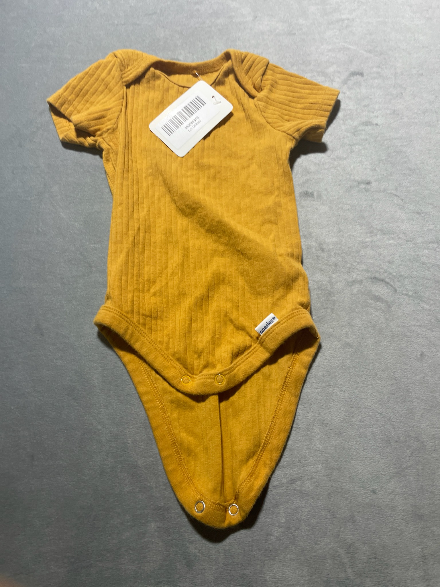 Modern Moments Mustard Ribbed onesie size 3-8M