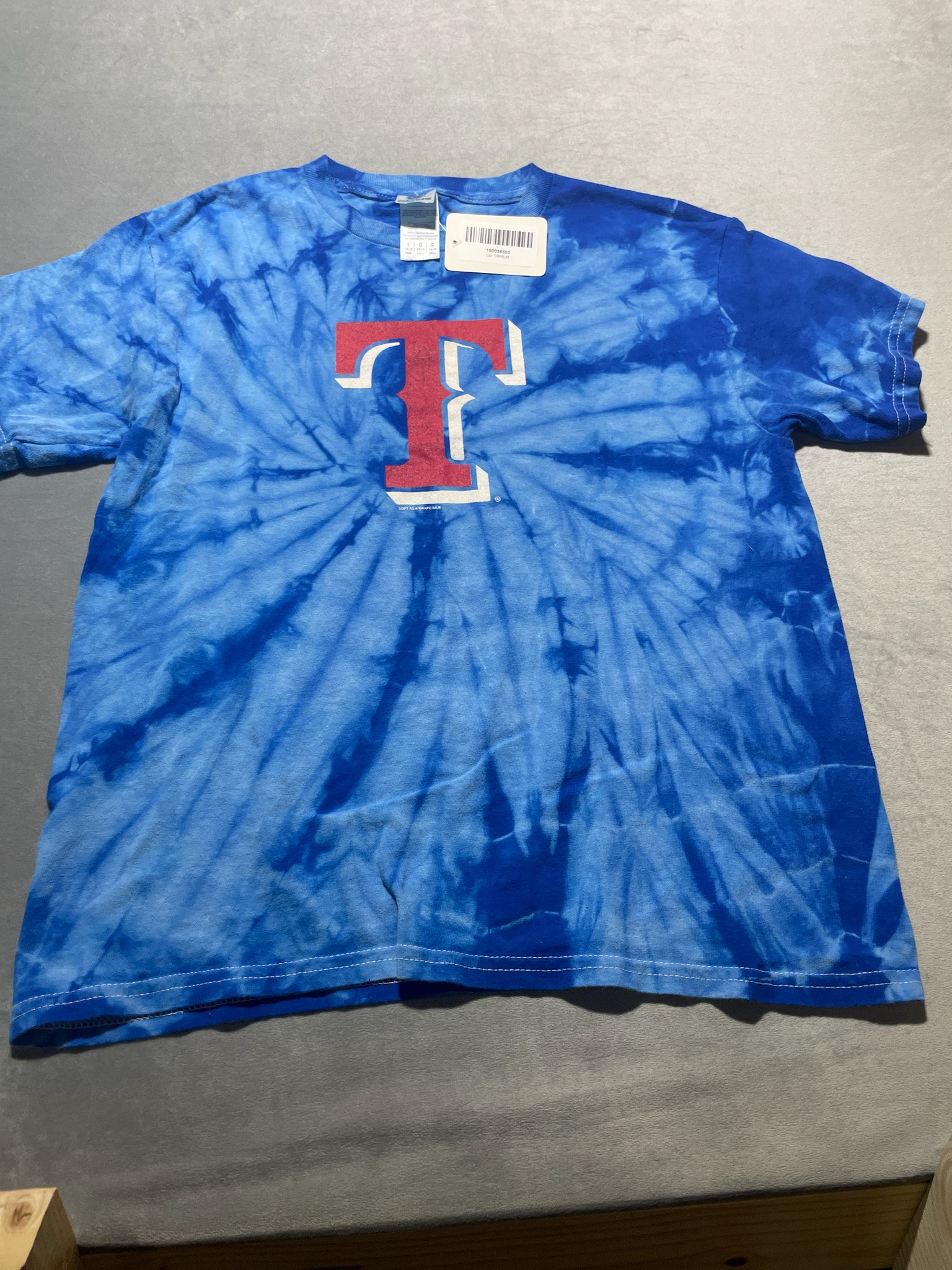 Colortone Blue Tie-Dye T-Shirt Size Youth L (14-16)