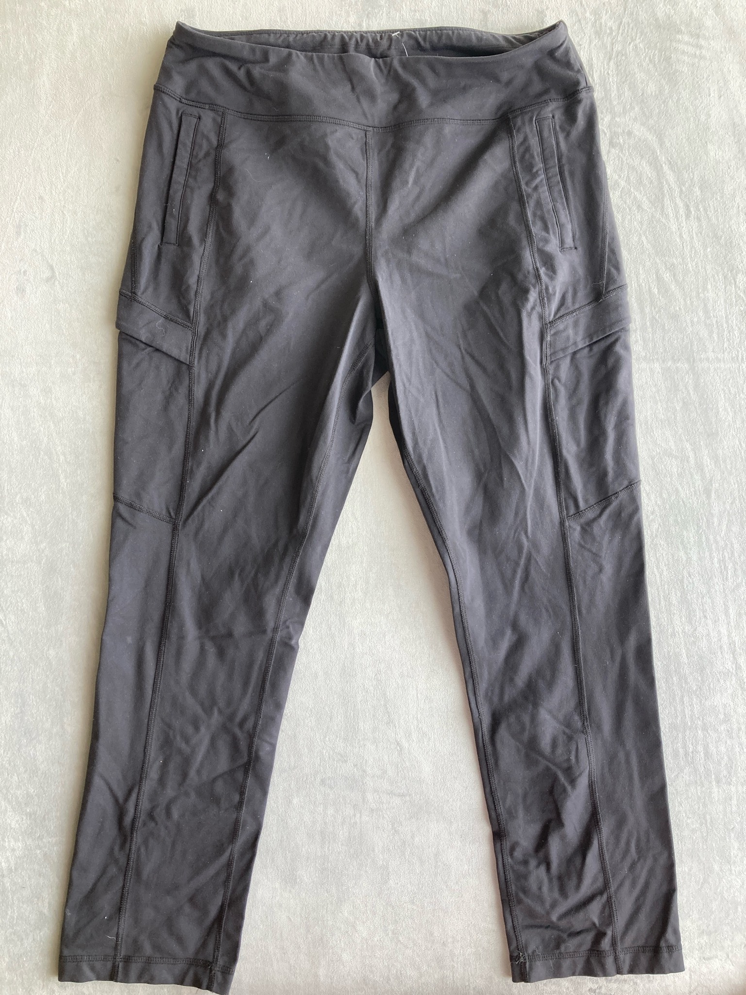 Duluth Trading Co Black Stretch Knit Leggings Size L x 29