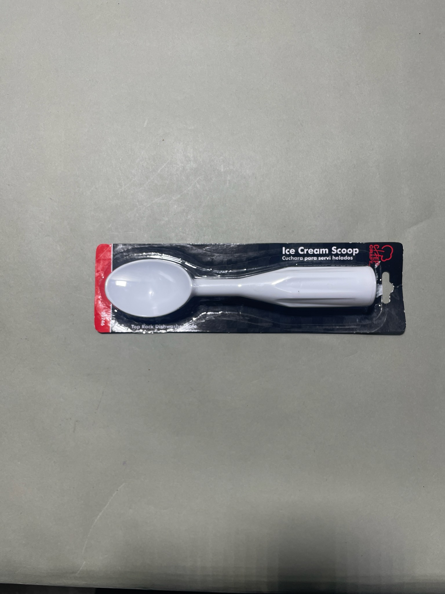 Chef Craft White Plastic Ice Cream Scoop