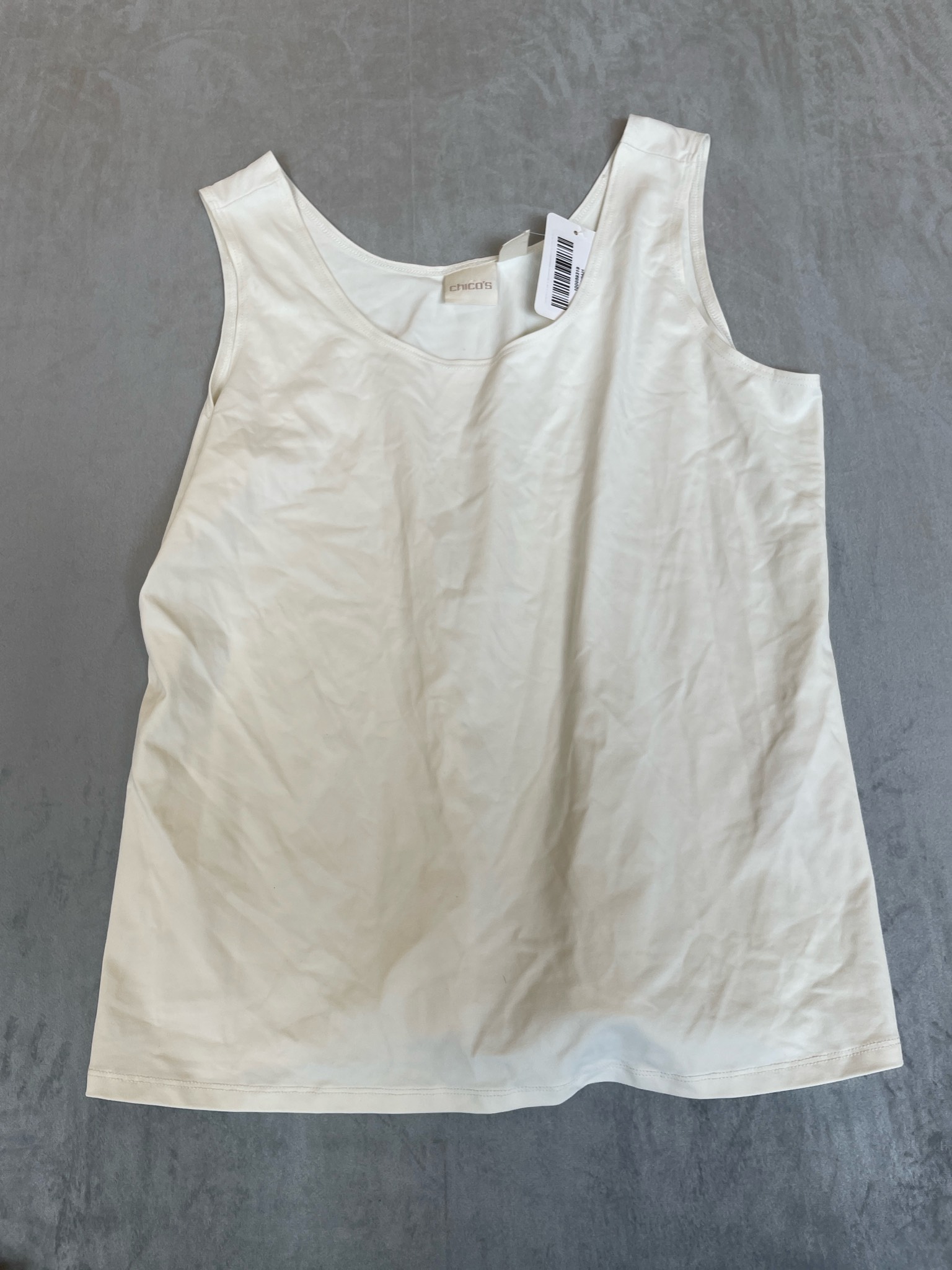 Chico's Cream Smooth Knit Tank Top Size Size 2
