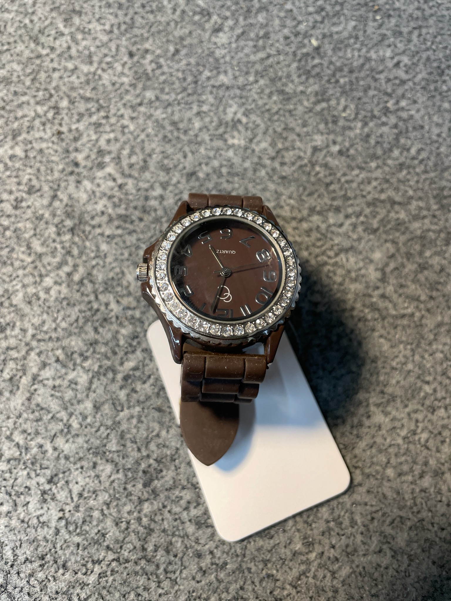 Charming Charlie Brown Rhinestone Wristwatch