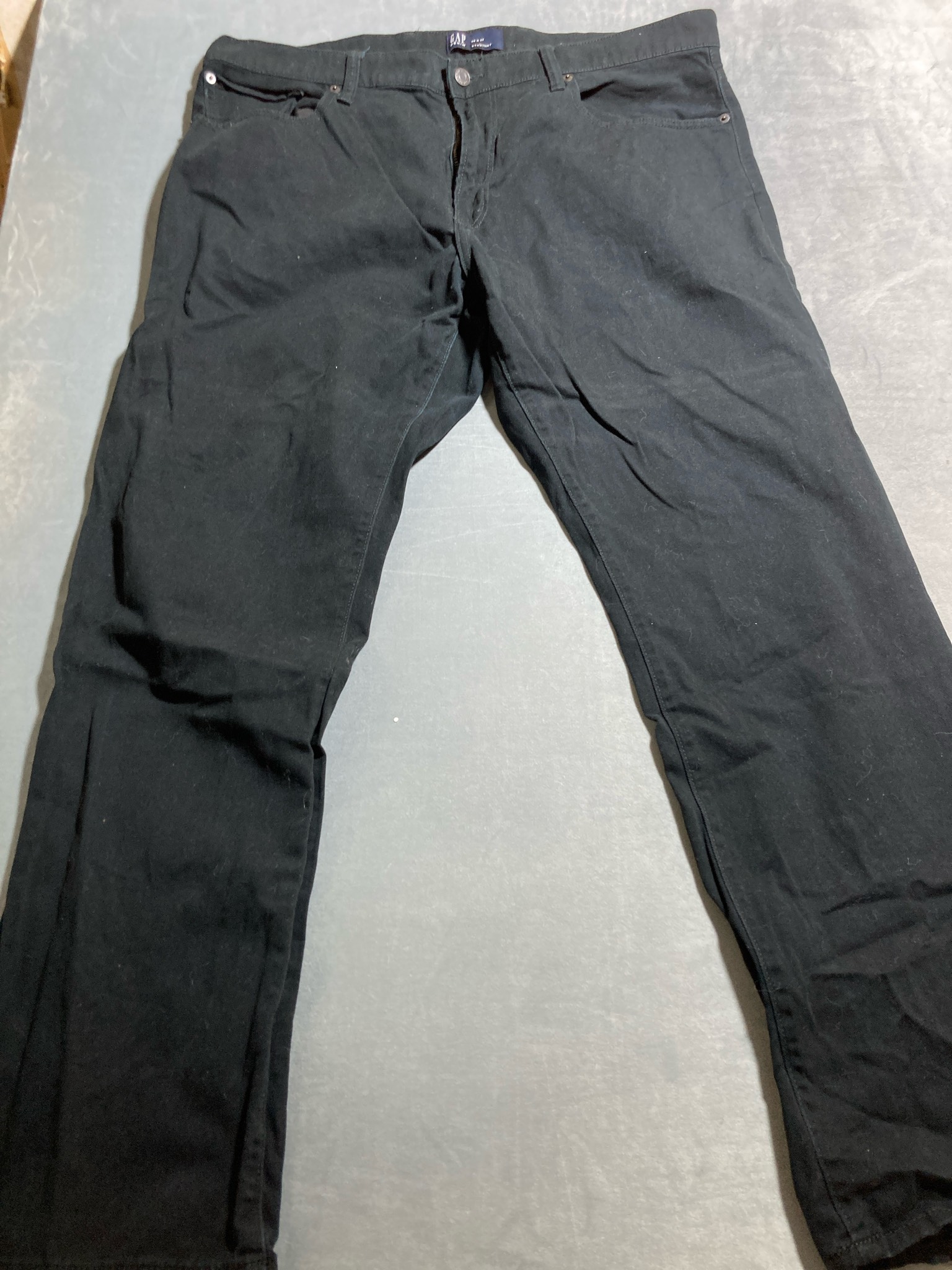 GAP Black Cotton straight jeans size 38x32