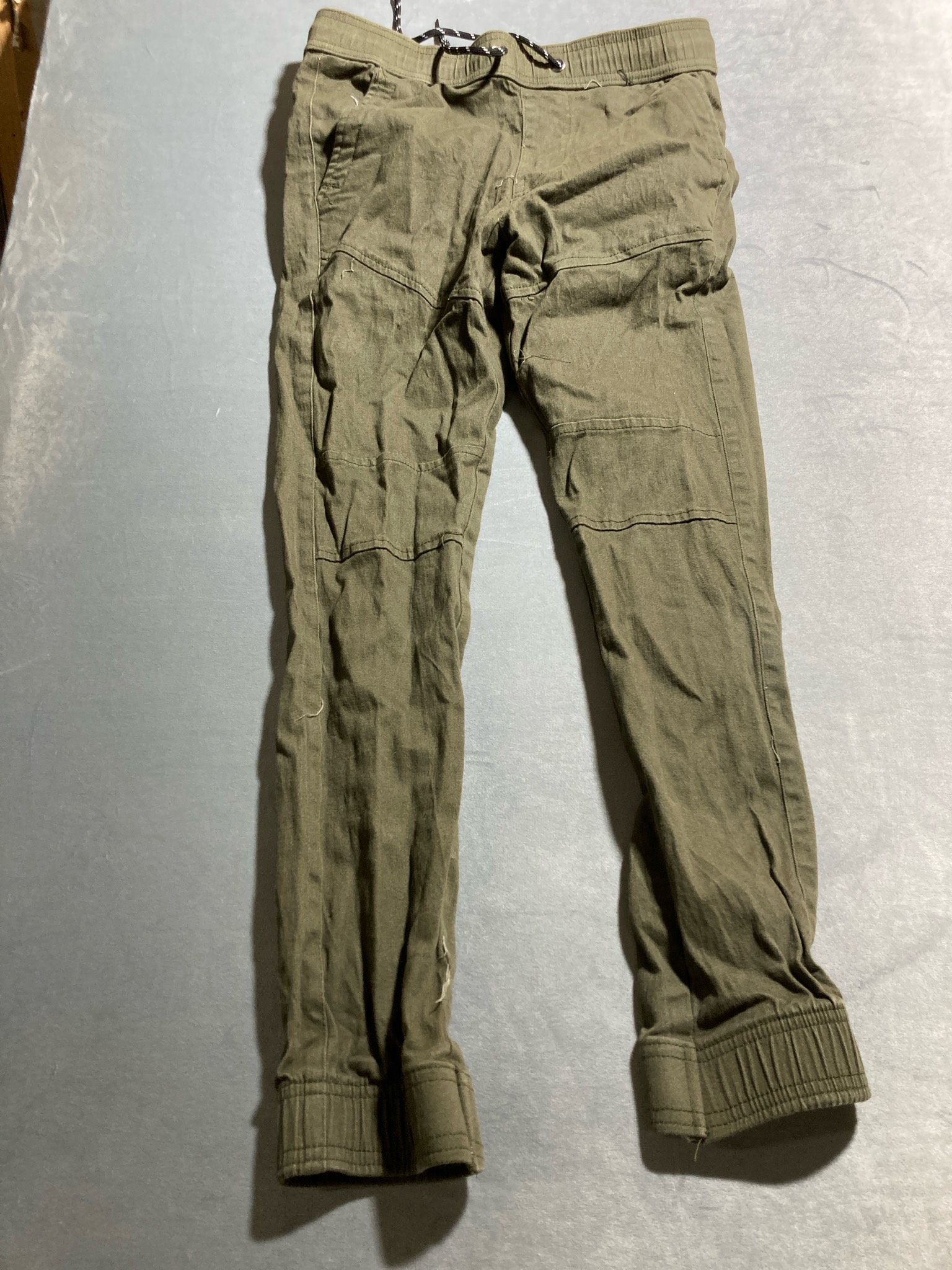Olive Green Woven Jogger Pants