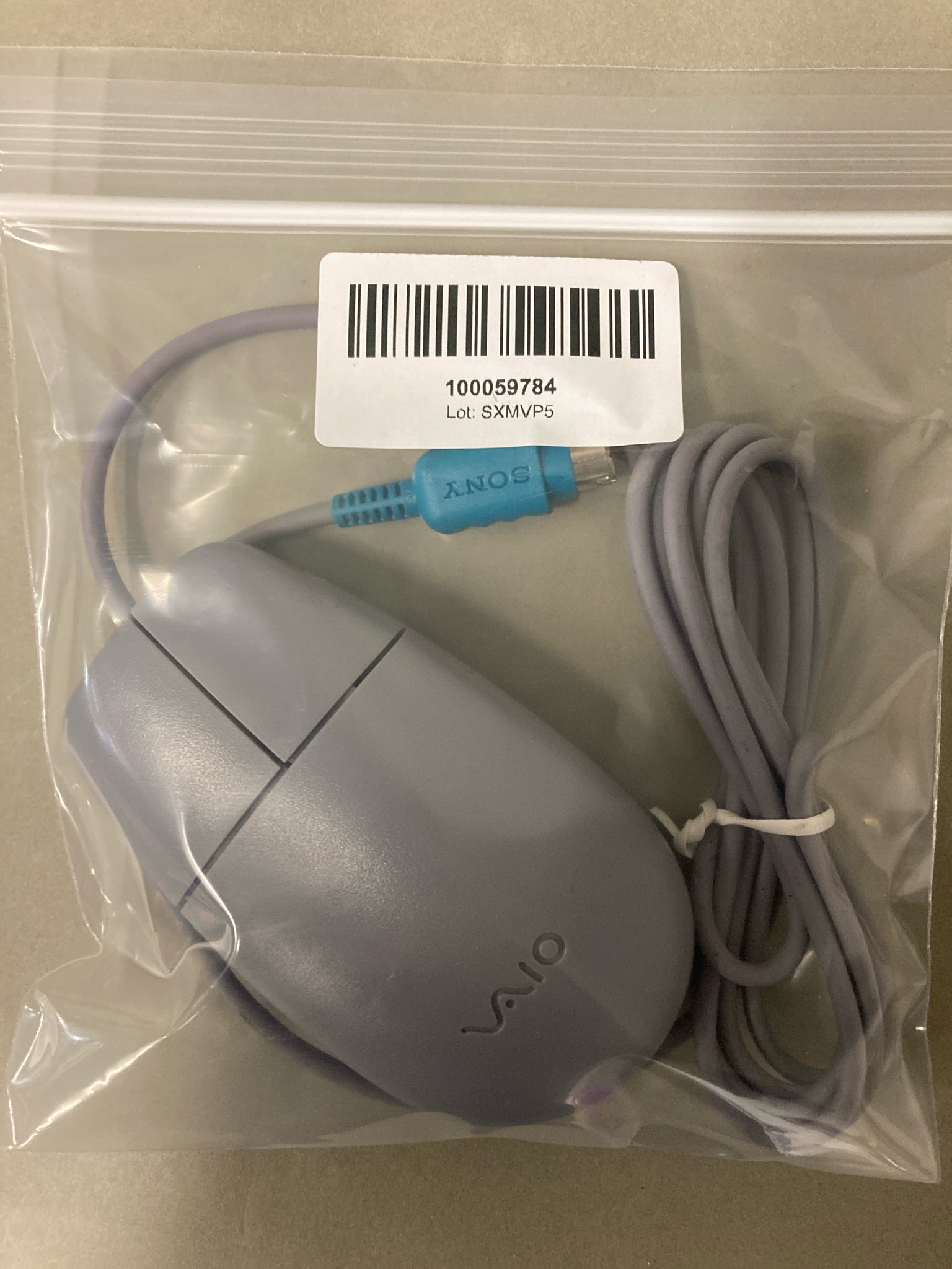 Sony Light Purple Wired Computer Mouse
