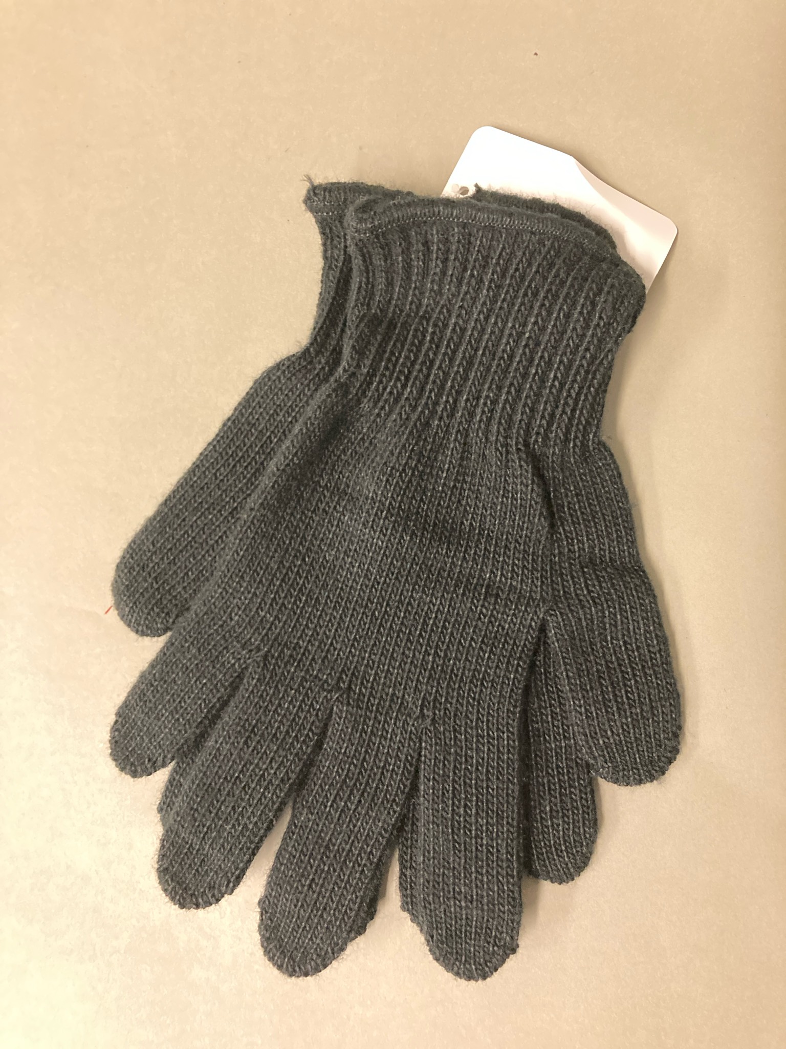 Charcoal Knit Gloves