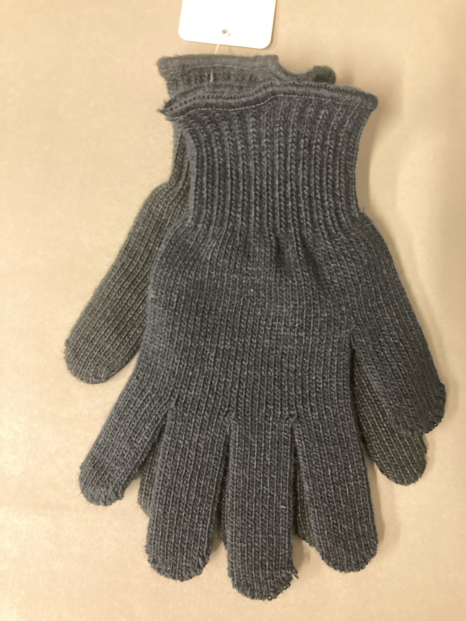 Dark Gray Knit Gloves