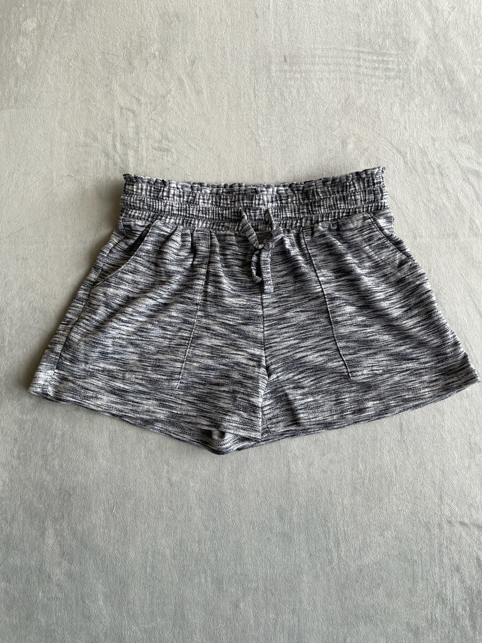 Como Vintage Heather Gray Knit Shorts Size M