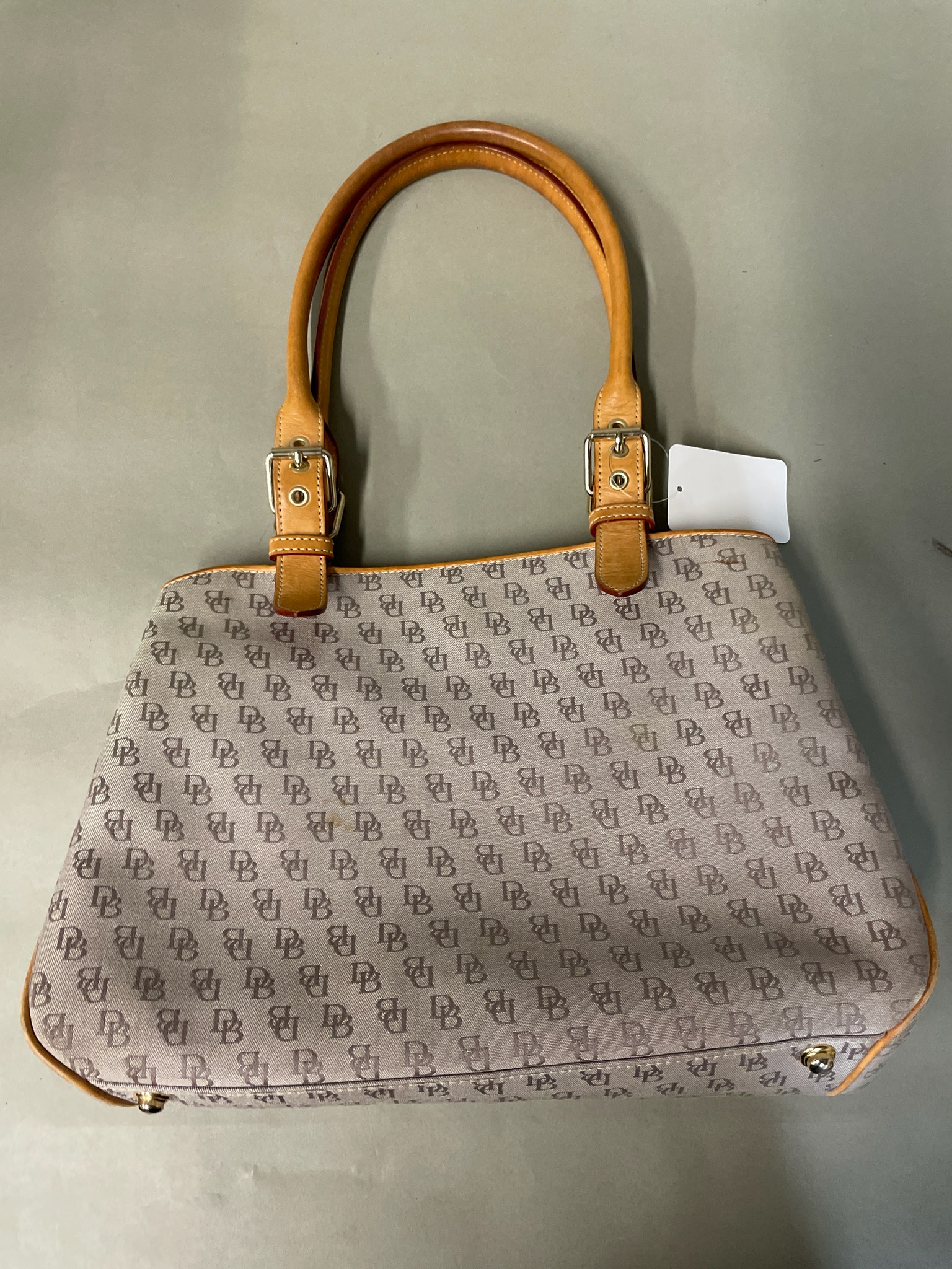 *AS IS* Dooney & Bourke Beige Monogram Canvas Tote