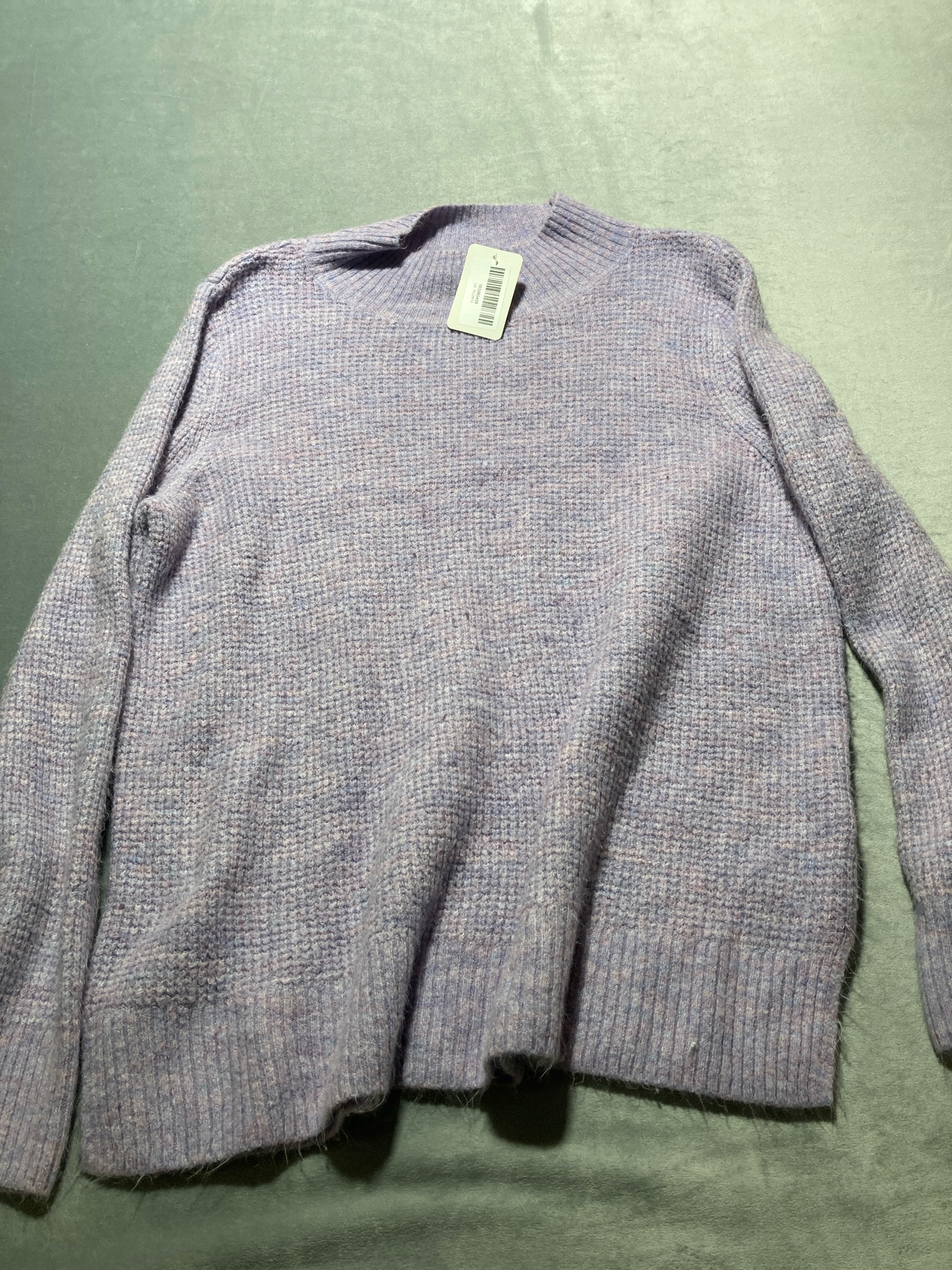 Lavender Heathered Knit Pullover Sweater