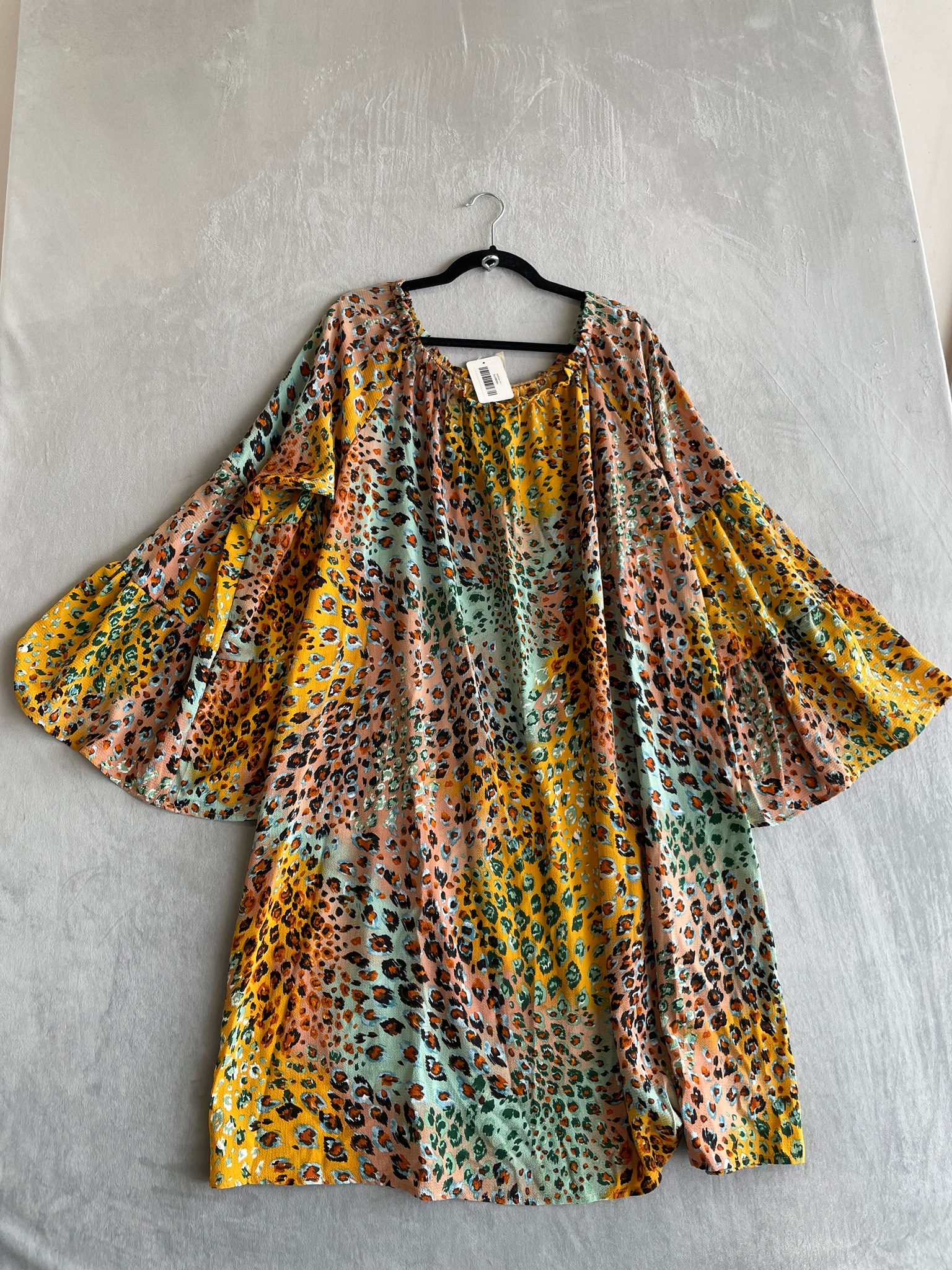 Lillypad Multicolor Animal Print Textured Woven Blouse
