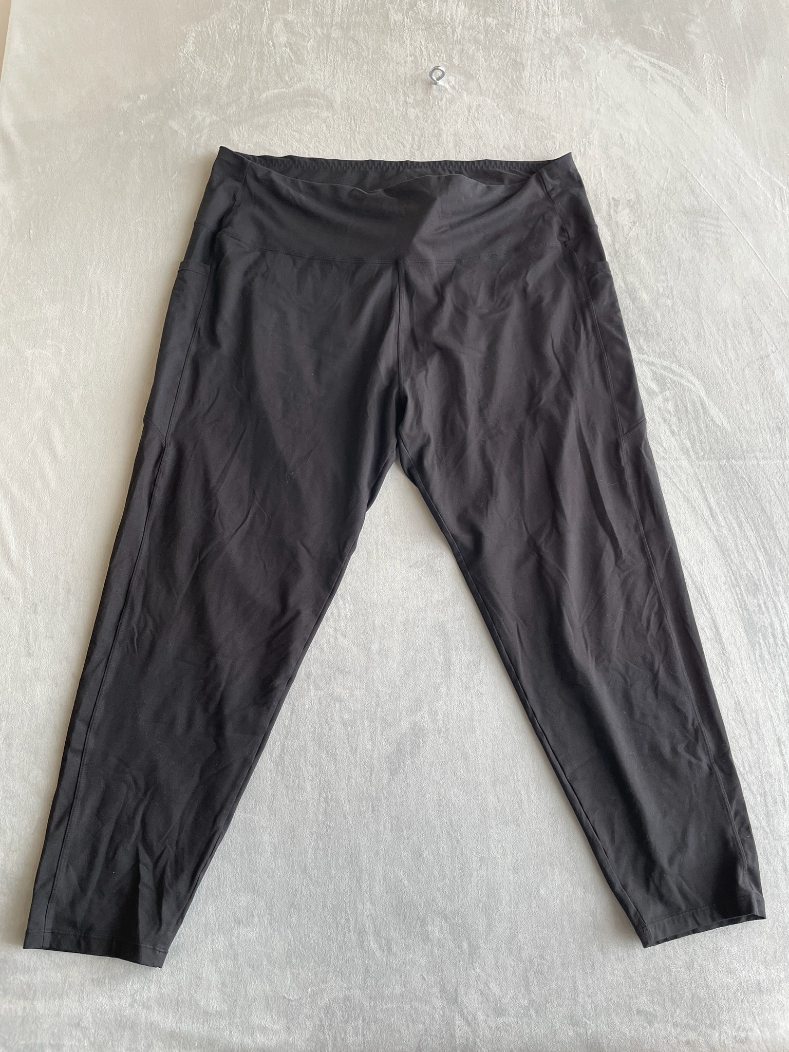 Black Polyester-Spandex Leggings Size 3XL