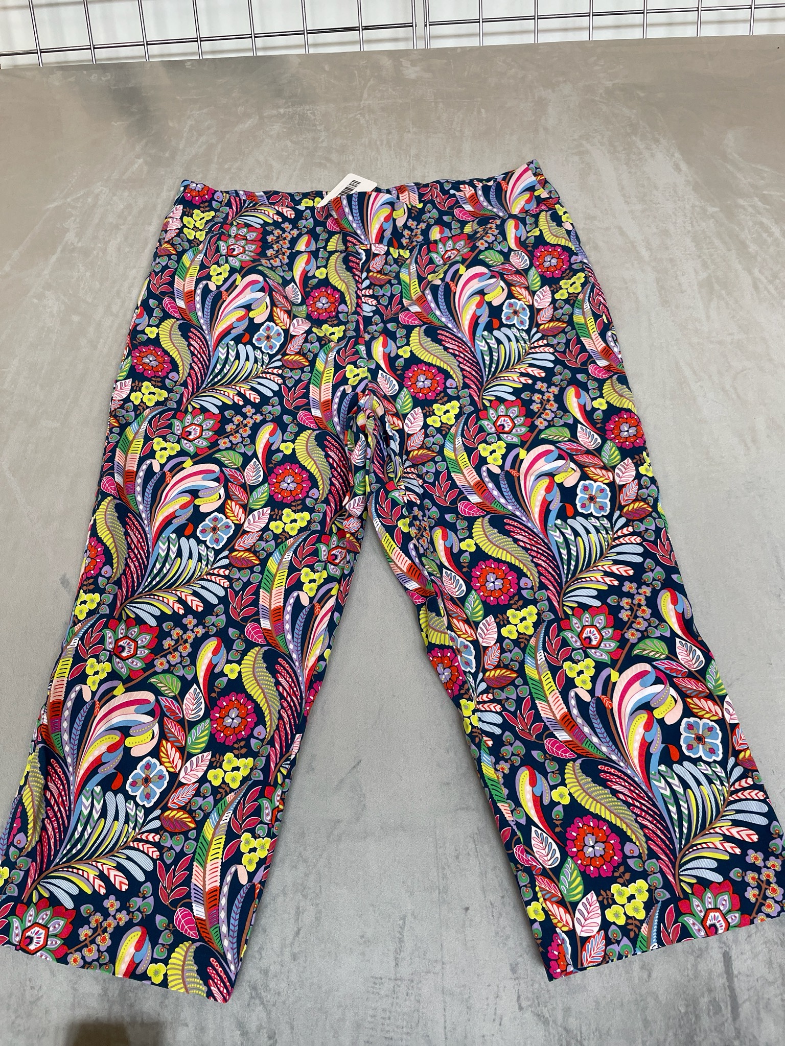 The Pioneer Woman Navy Multicolor Paisley Floral Pants Size XXXL
