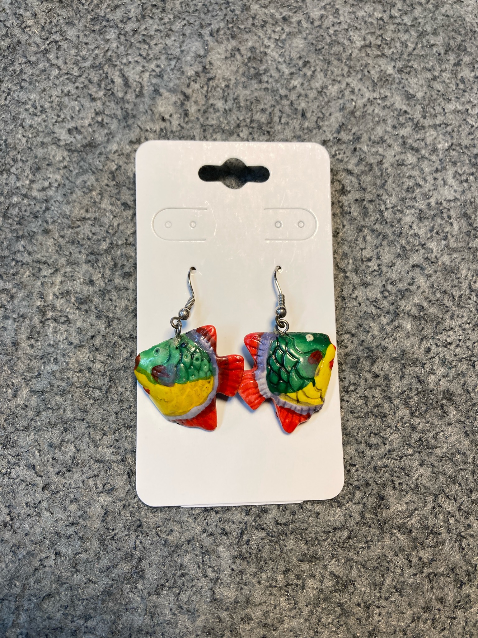 Vintage Multicolor Fish Dangle Earrings