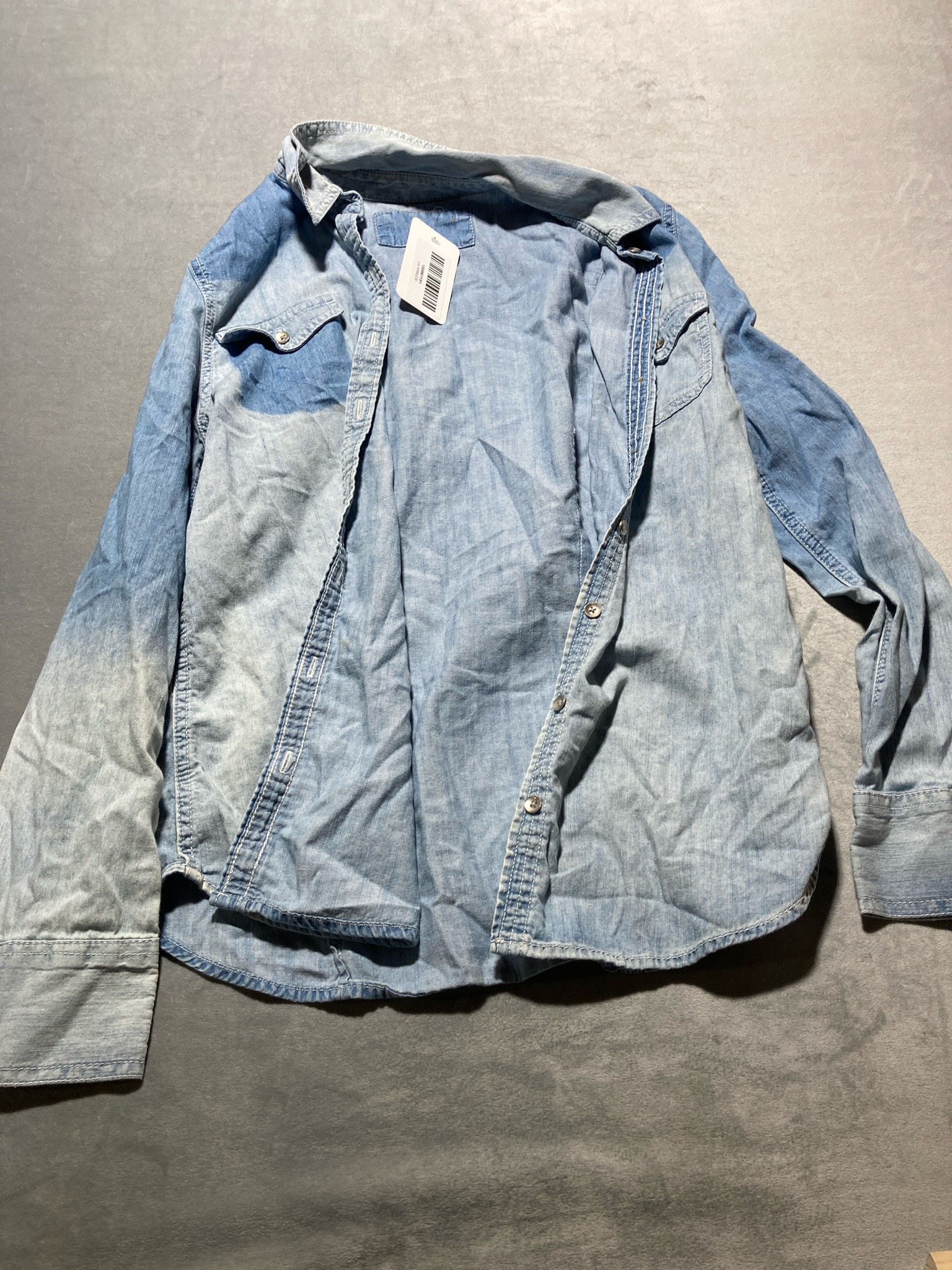 Light Blue Chambray Button-Up Shirt