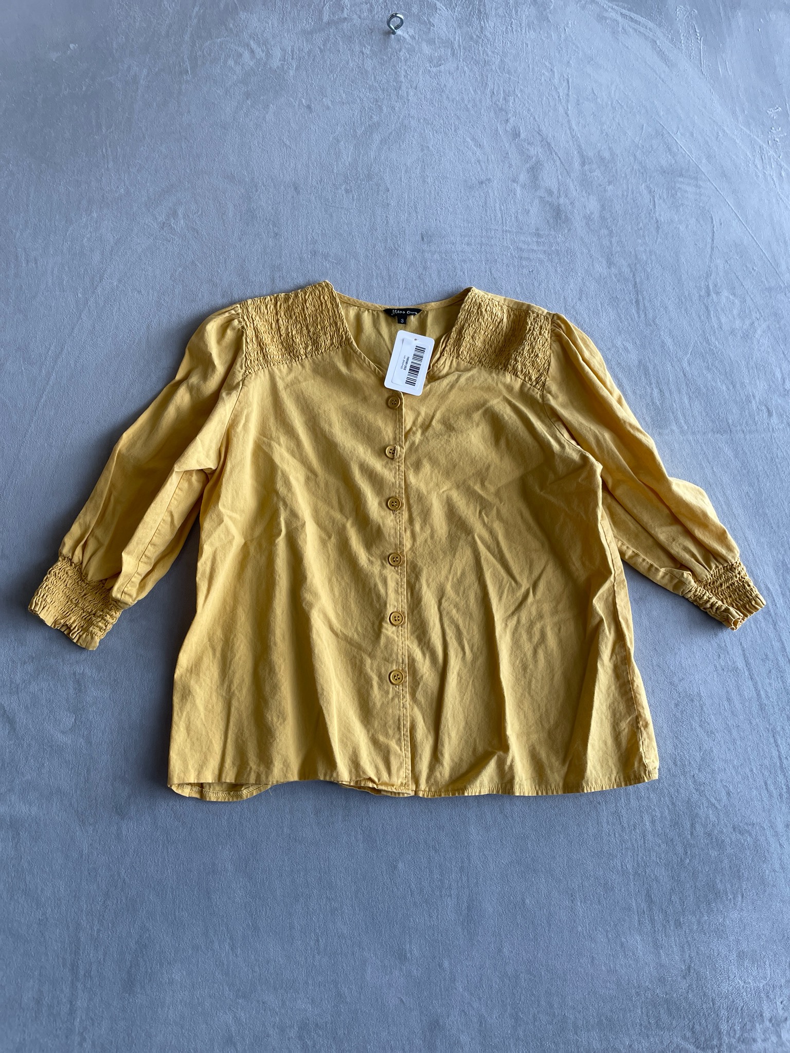 Miss One Mustard Yellow Blouse Size Size 3