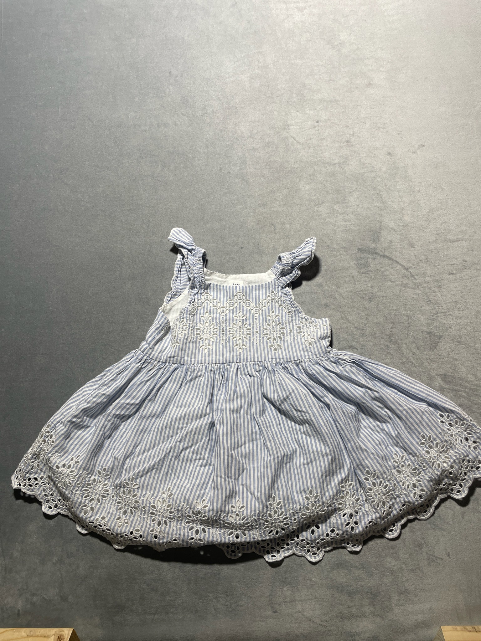 baby GAP Light Blue and White Striped Dress Size 18-24M