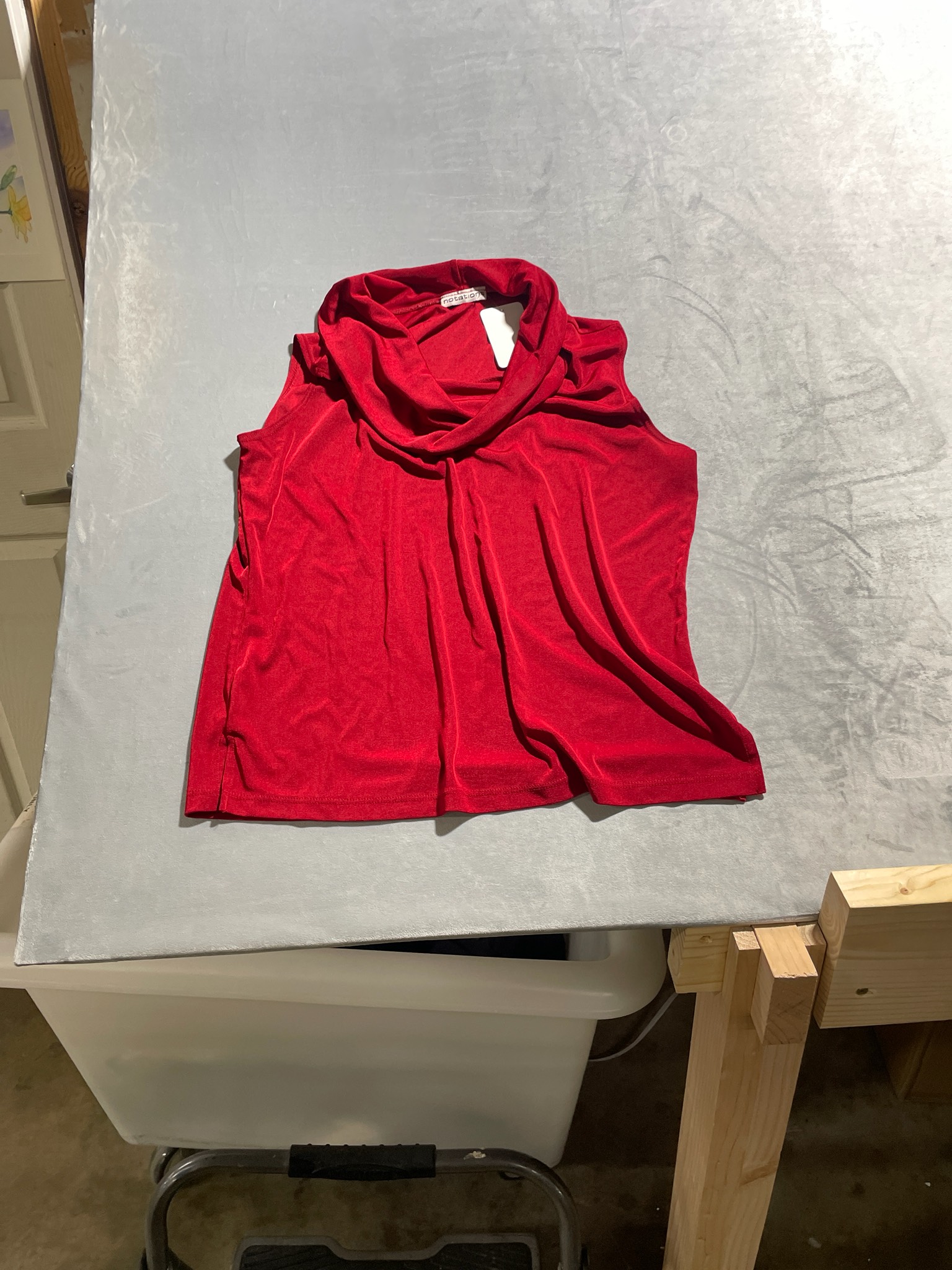 notations Red Sleeveless Top
