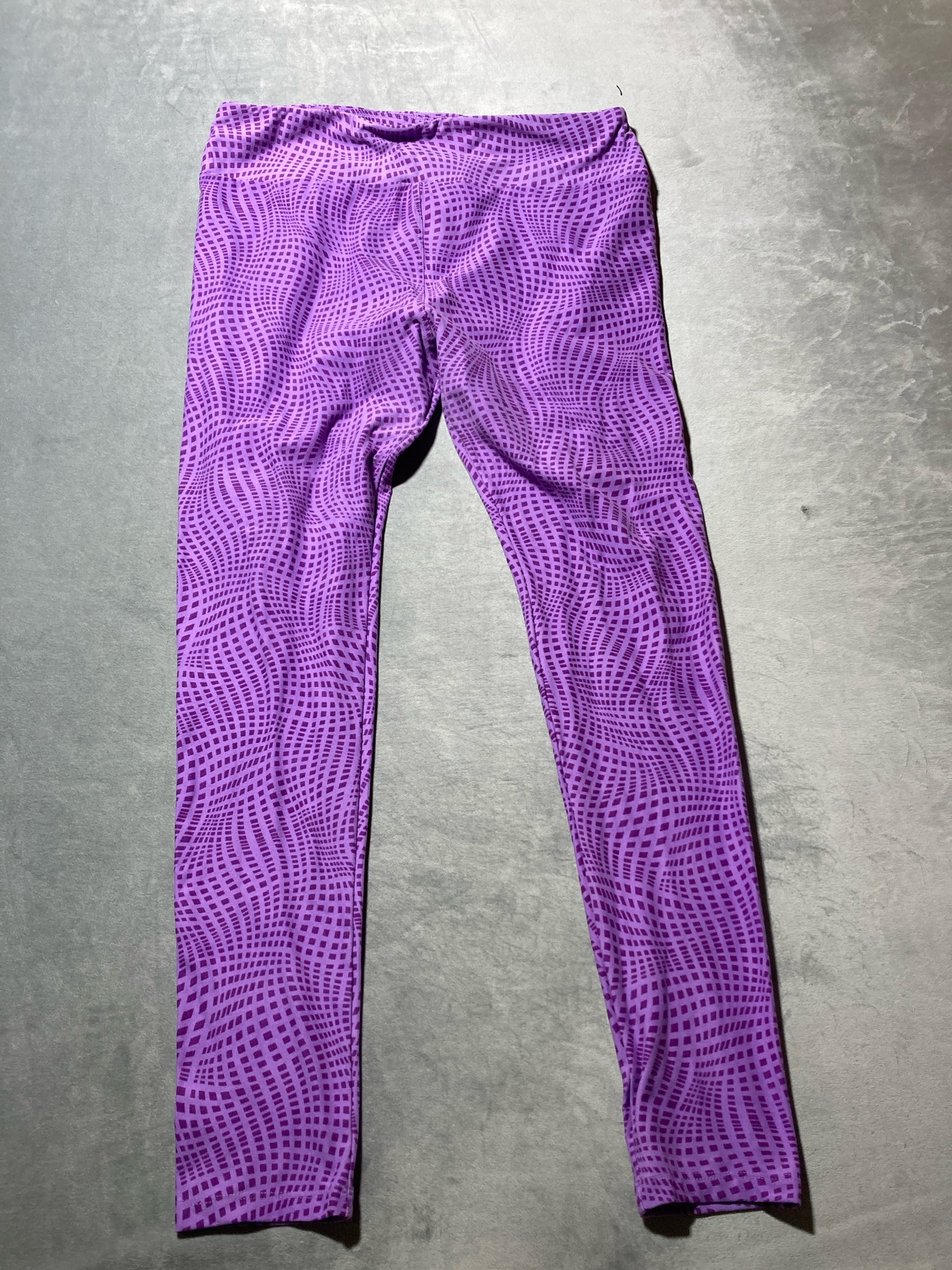 Lavender Geometric Stretch Knit Leggings Size Tall & Curvy