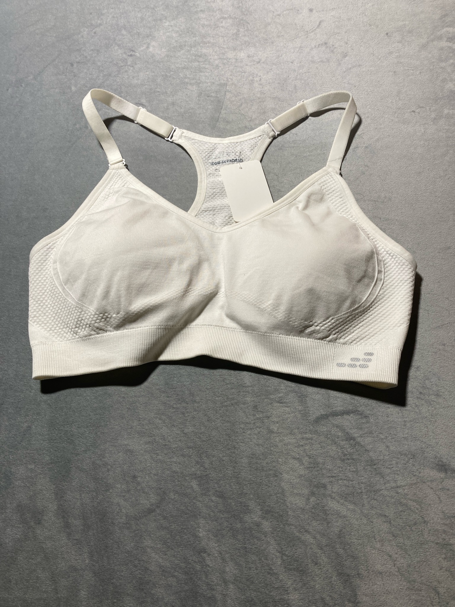 White Knit Sports Bra