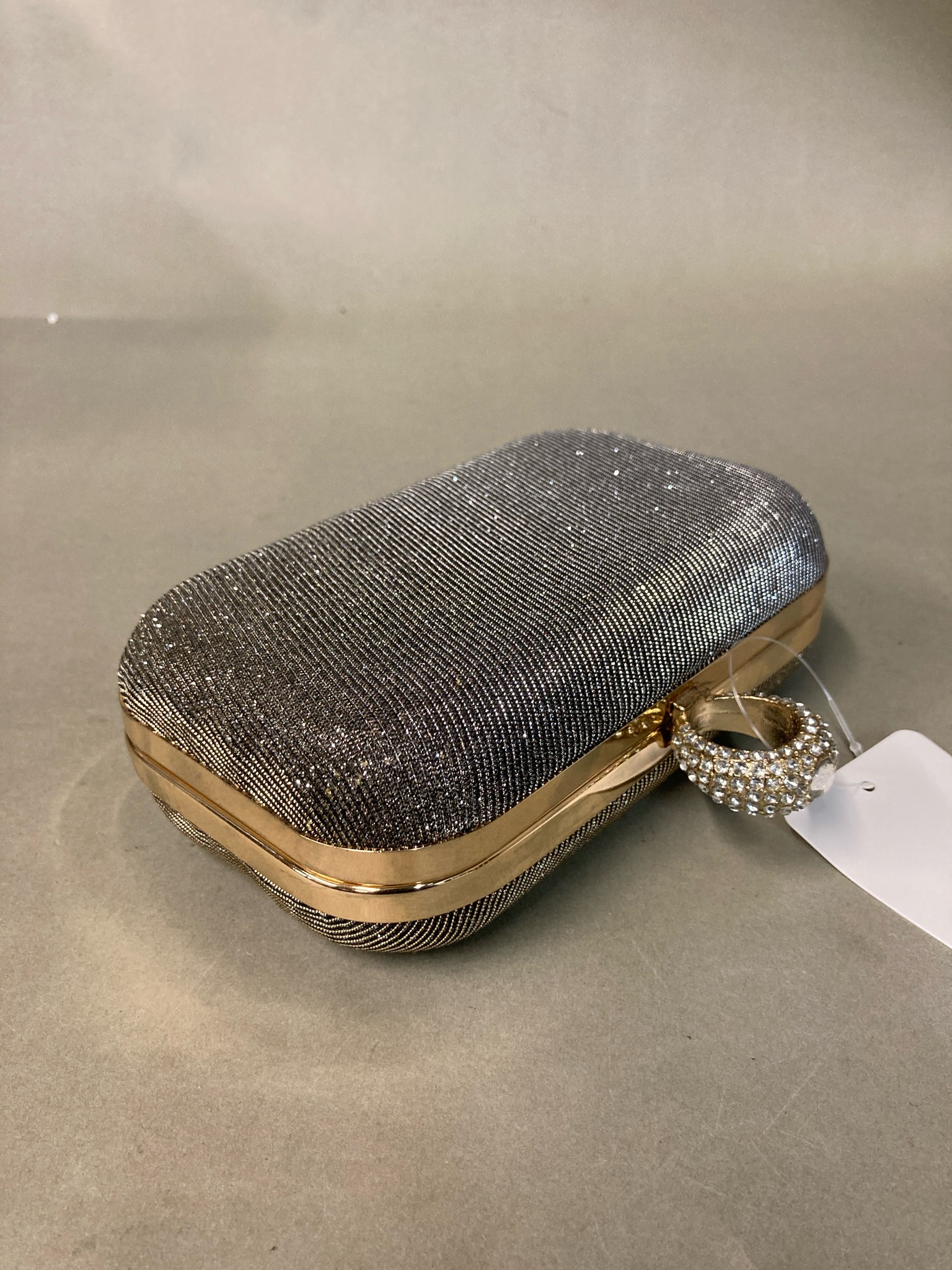 Silver Rhinestone Clutch