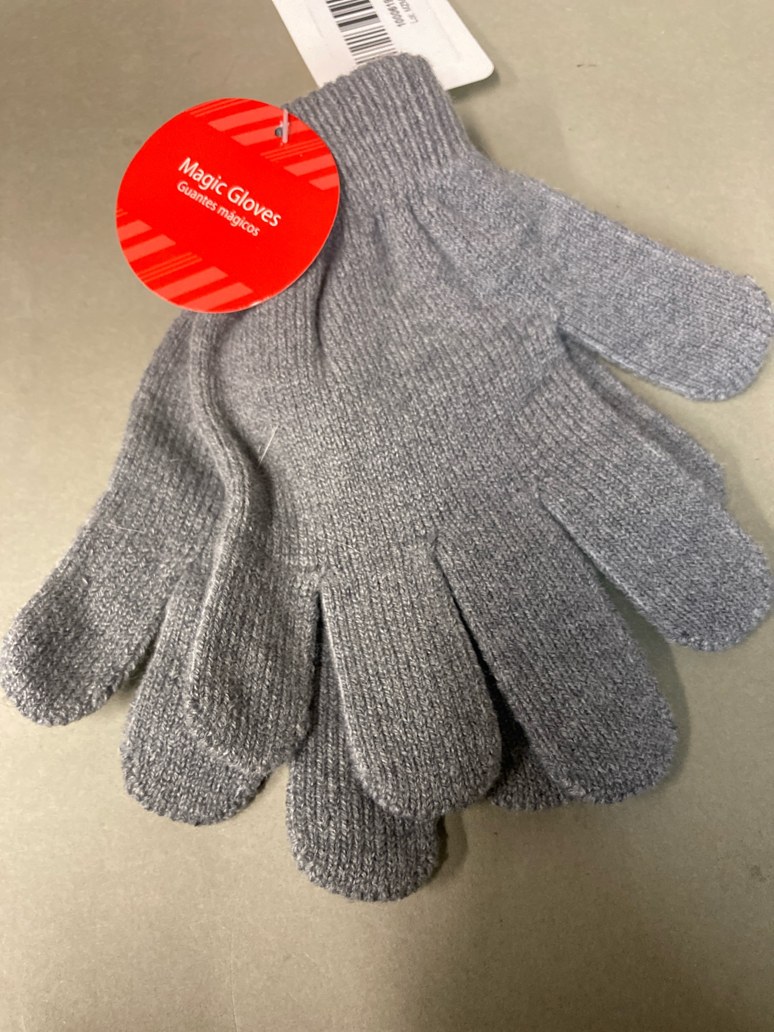 Magic Gloves Grey Knit Gloves Size One Size