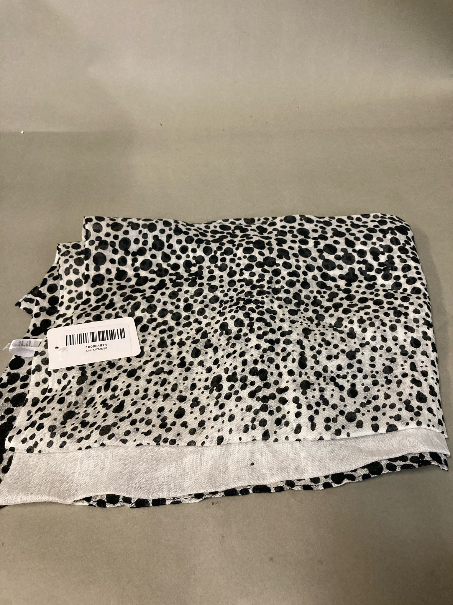 White and Black Spotted Scarf