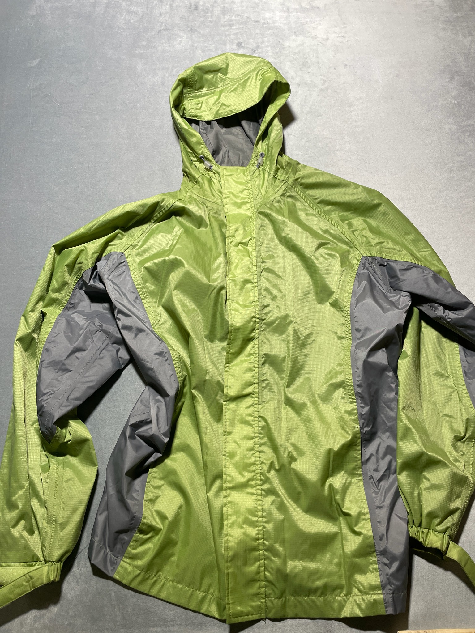 Stearns Lime Green Nylon Rain Jacket Size Large