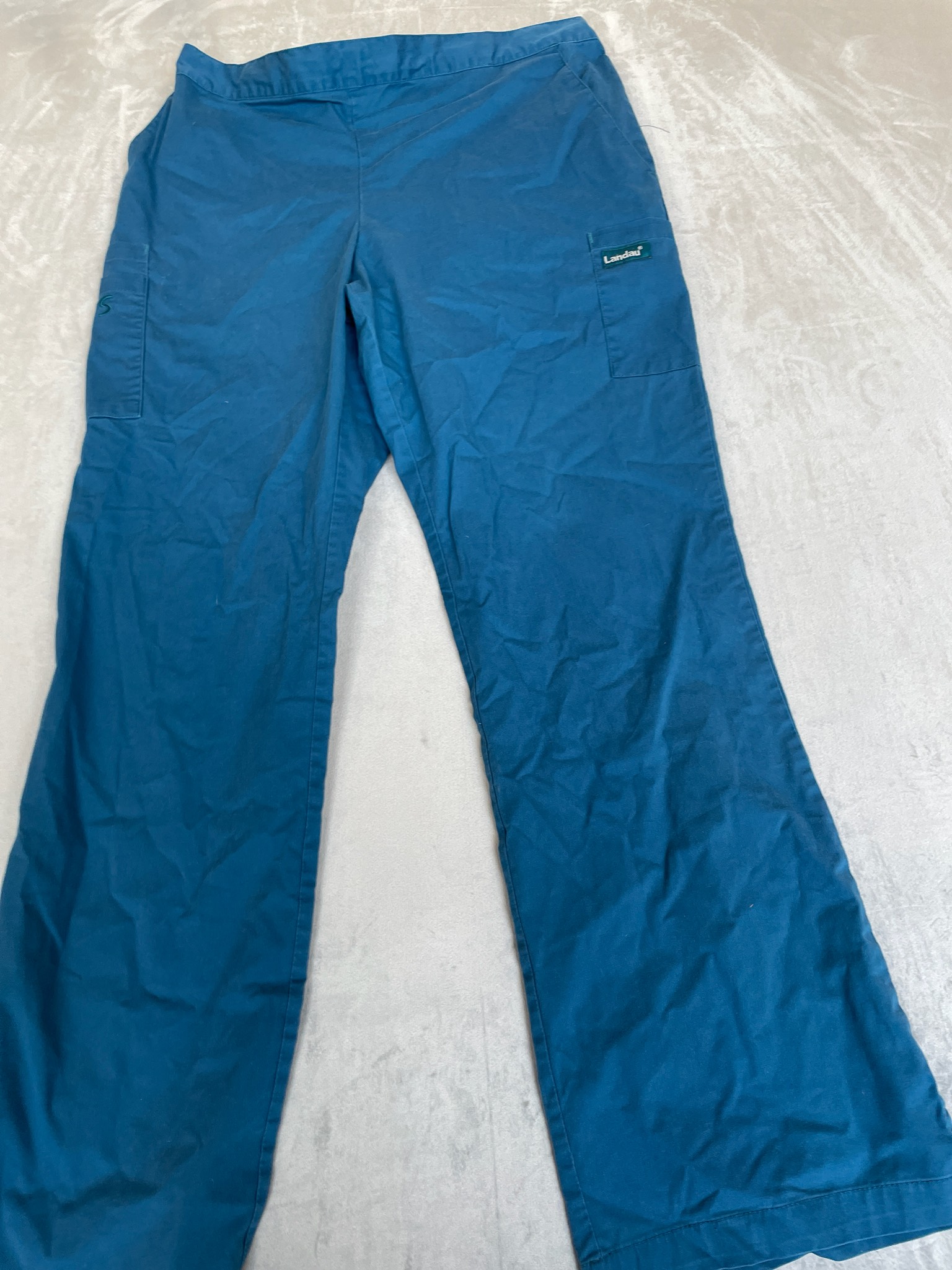 Landau Teal Woven Scrub Pants