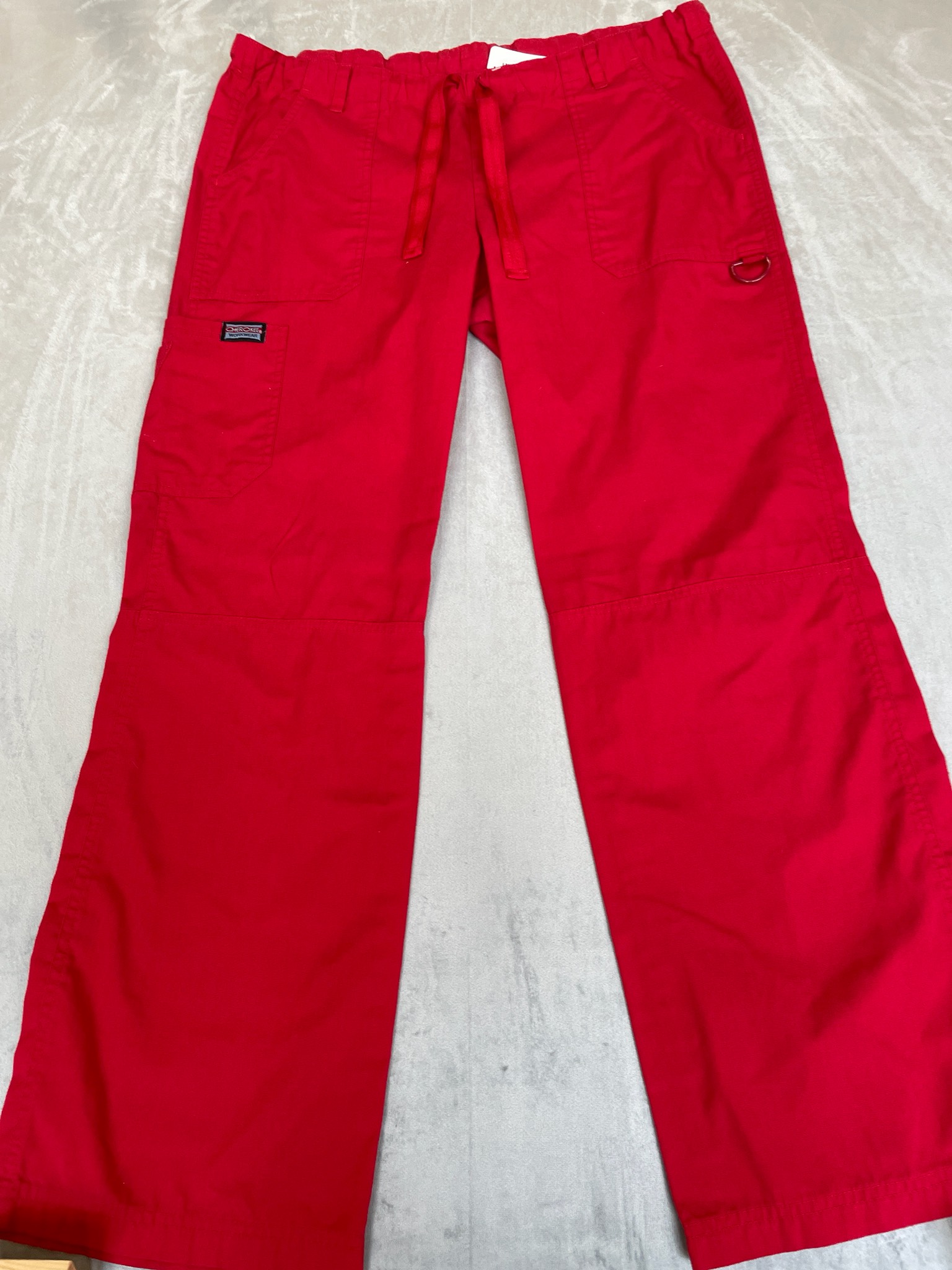 Cherokee Workwear Red Polyester-Cotton Scrub Pants Size M