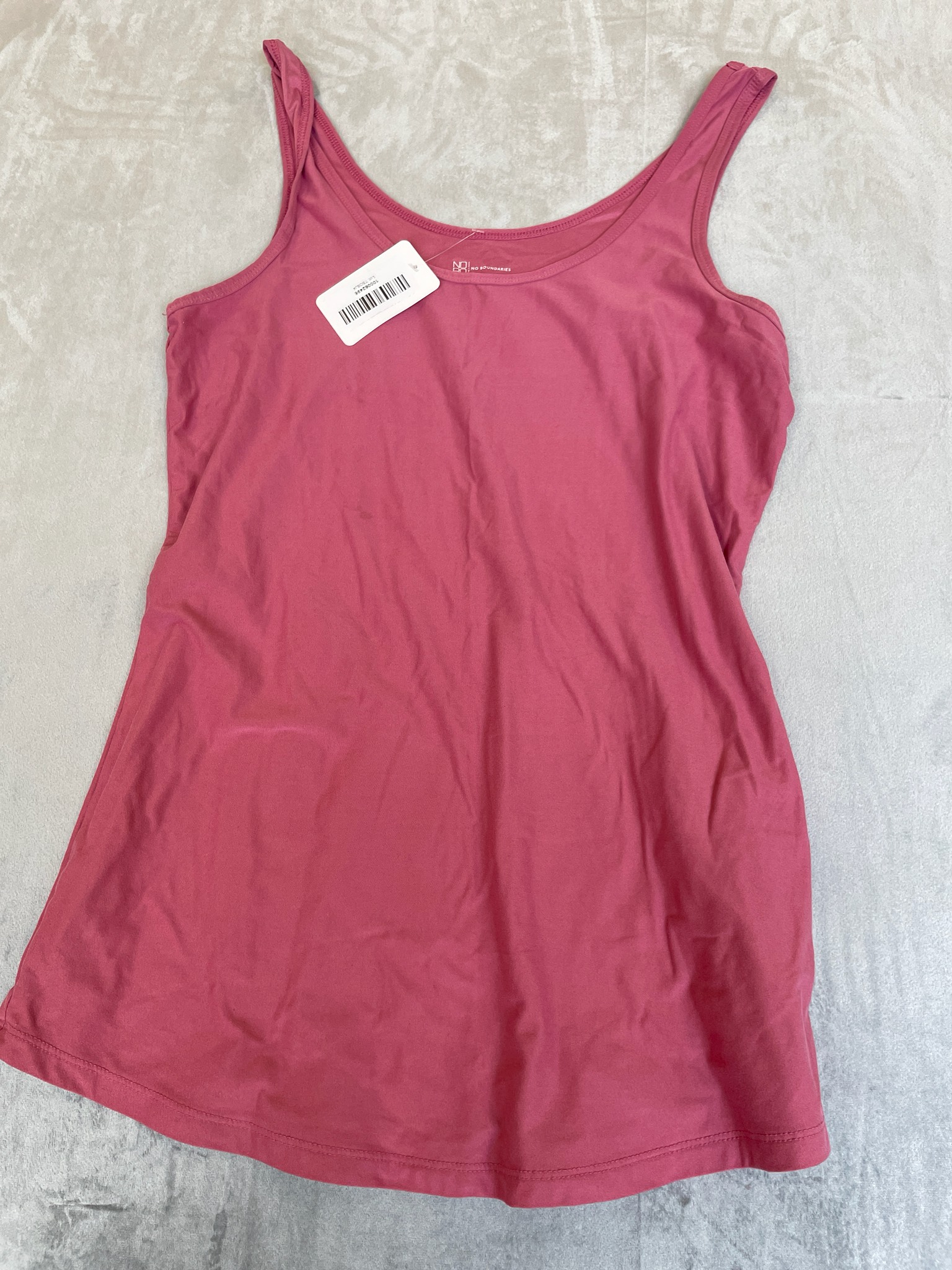 No Boundaries Rose Polyester-Spandex Tank Top Size XL (15-17)