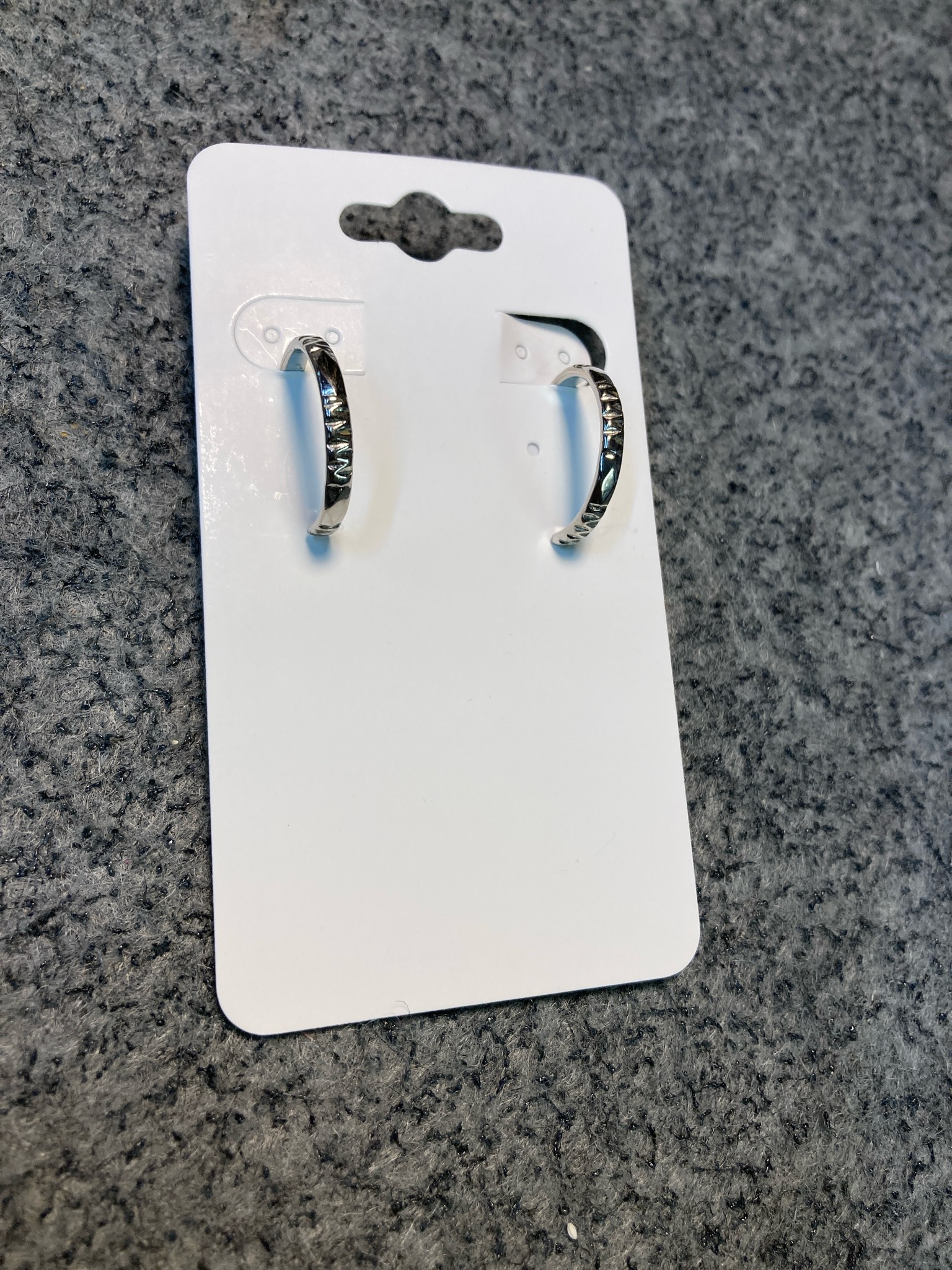 Vintage Silver Tone Hoop Earrings