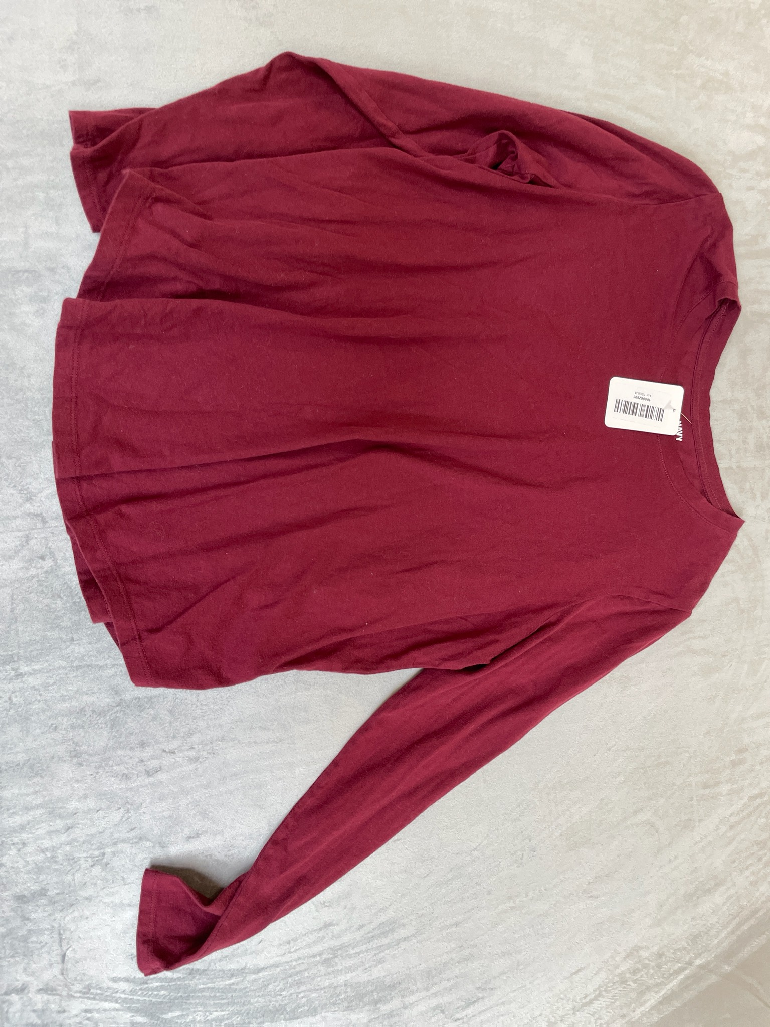 Old Navy Burgundy Jersey Long Sleeve T-Shirt Size Large