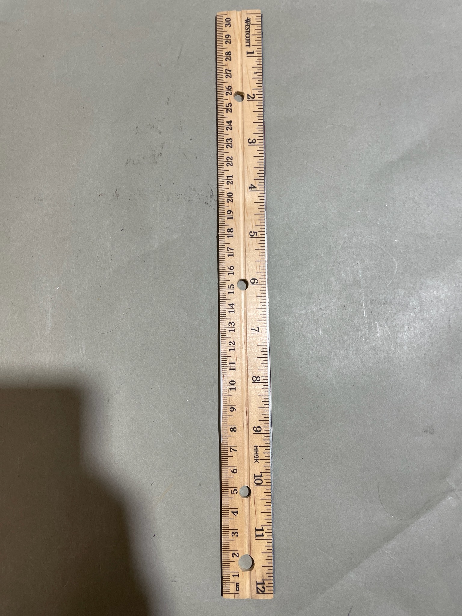 (2) Acme United Natural Wood Measuring Ruler Size 12 in