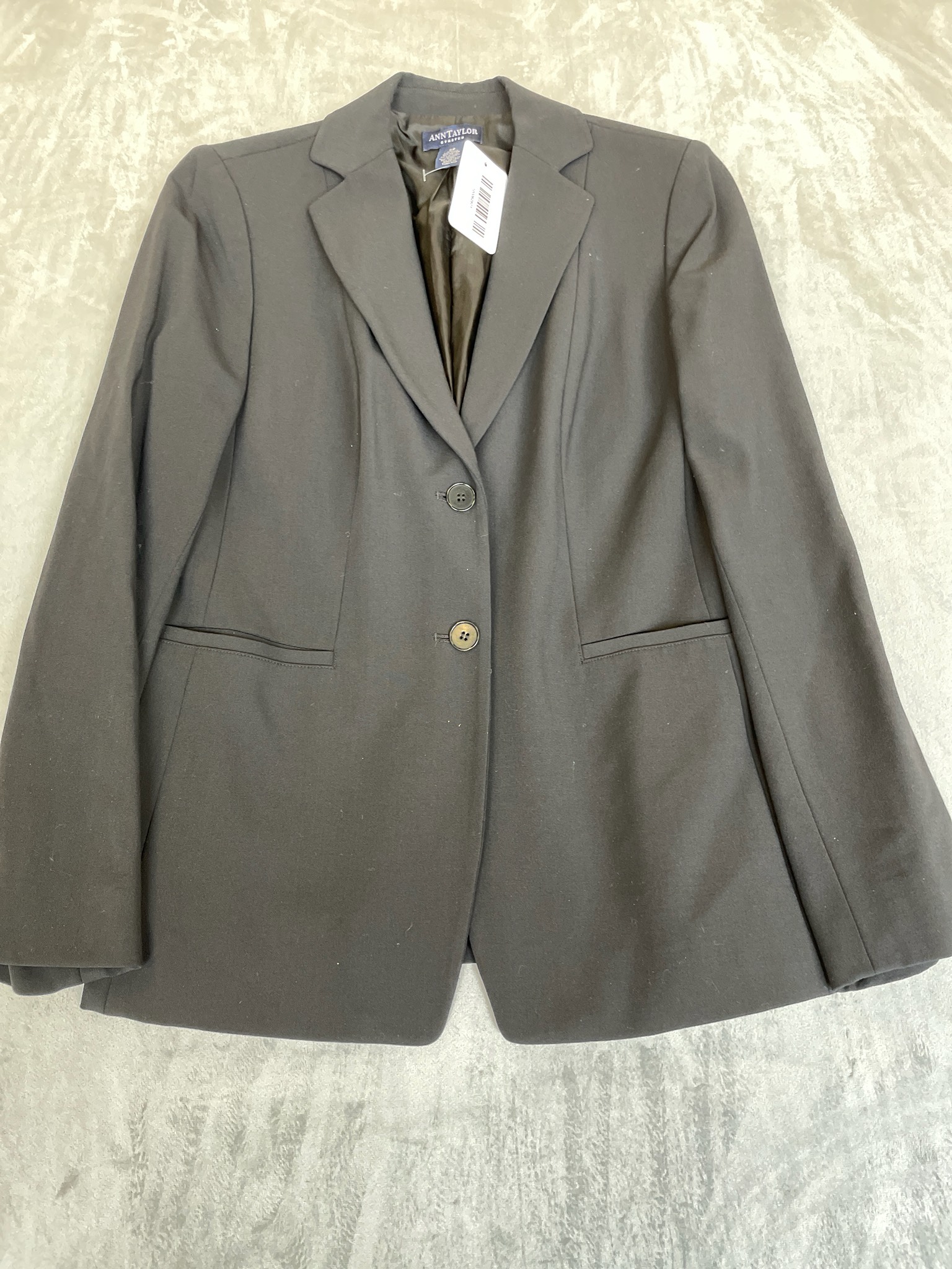 Ann Taylor Black Wool-Blend Blazer Size 2P