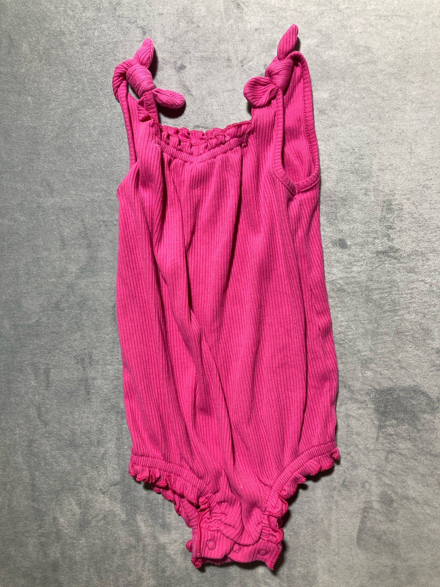 Old Navy Hot Pink Ribbed onesie size 18-24M