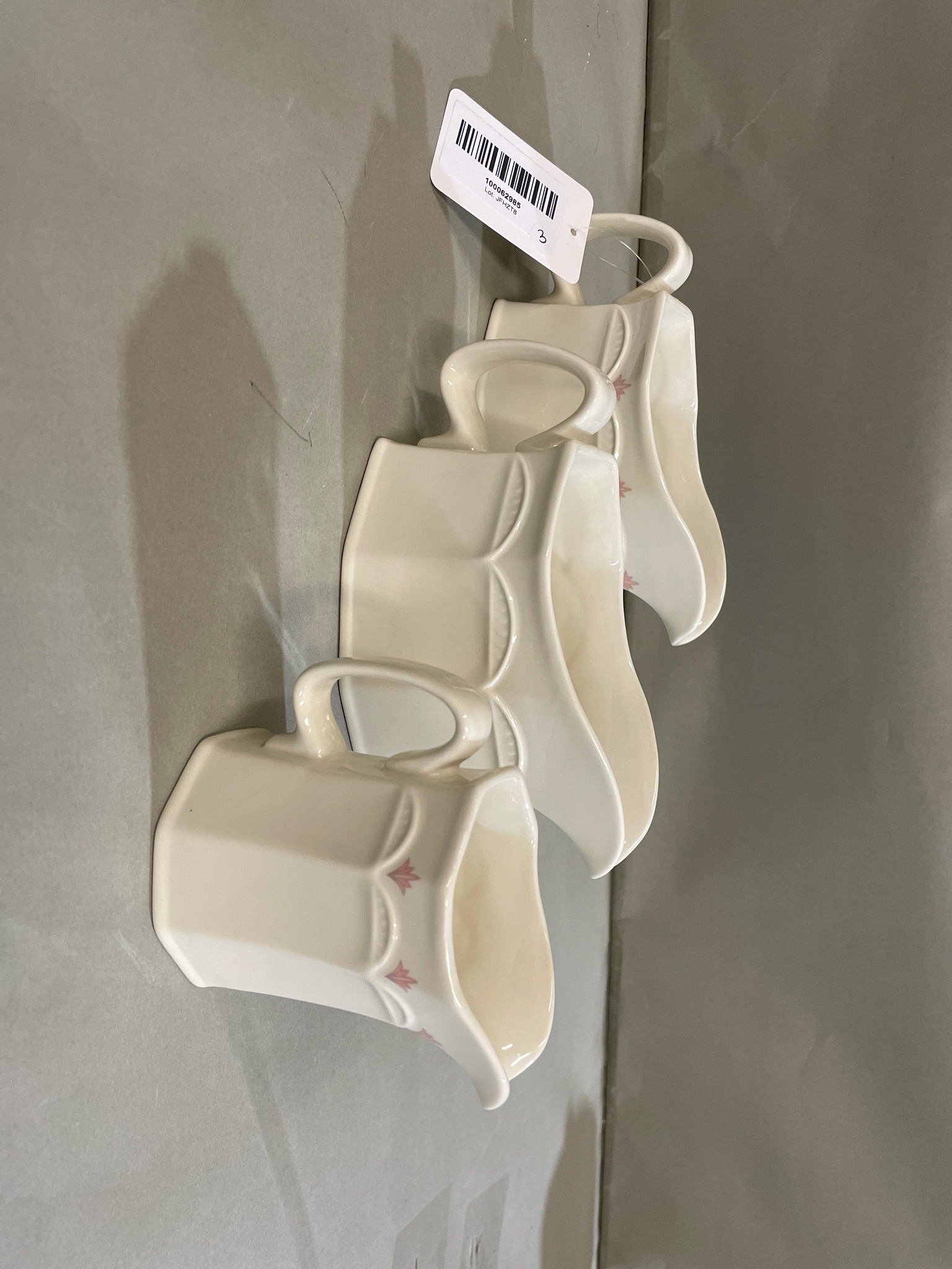 Steelite International Cream Glazed Sauce Boat Set of 3