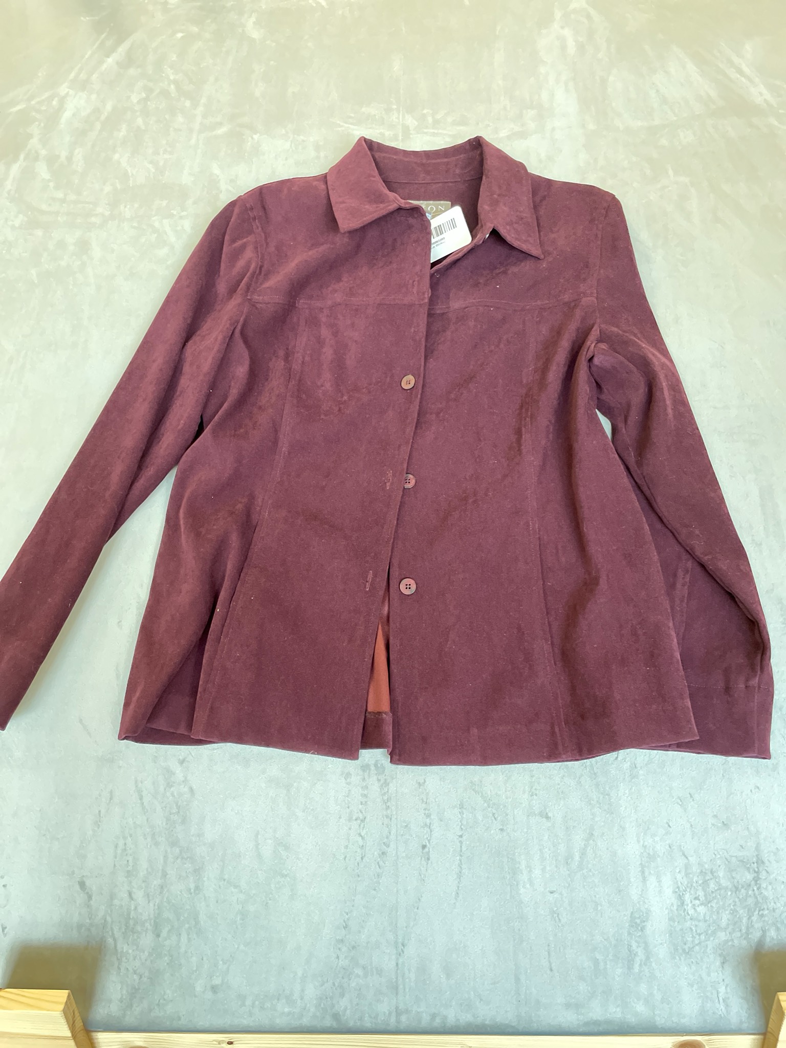Norton McNaughton Burgundy Polyester Blend Jacket Size 8P